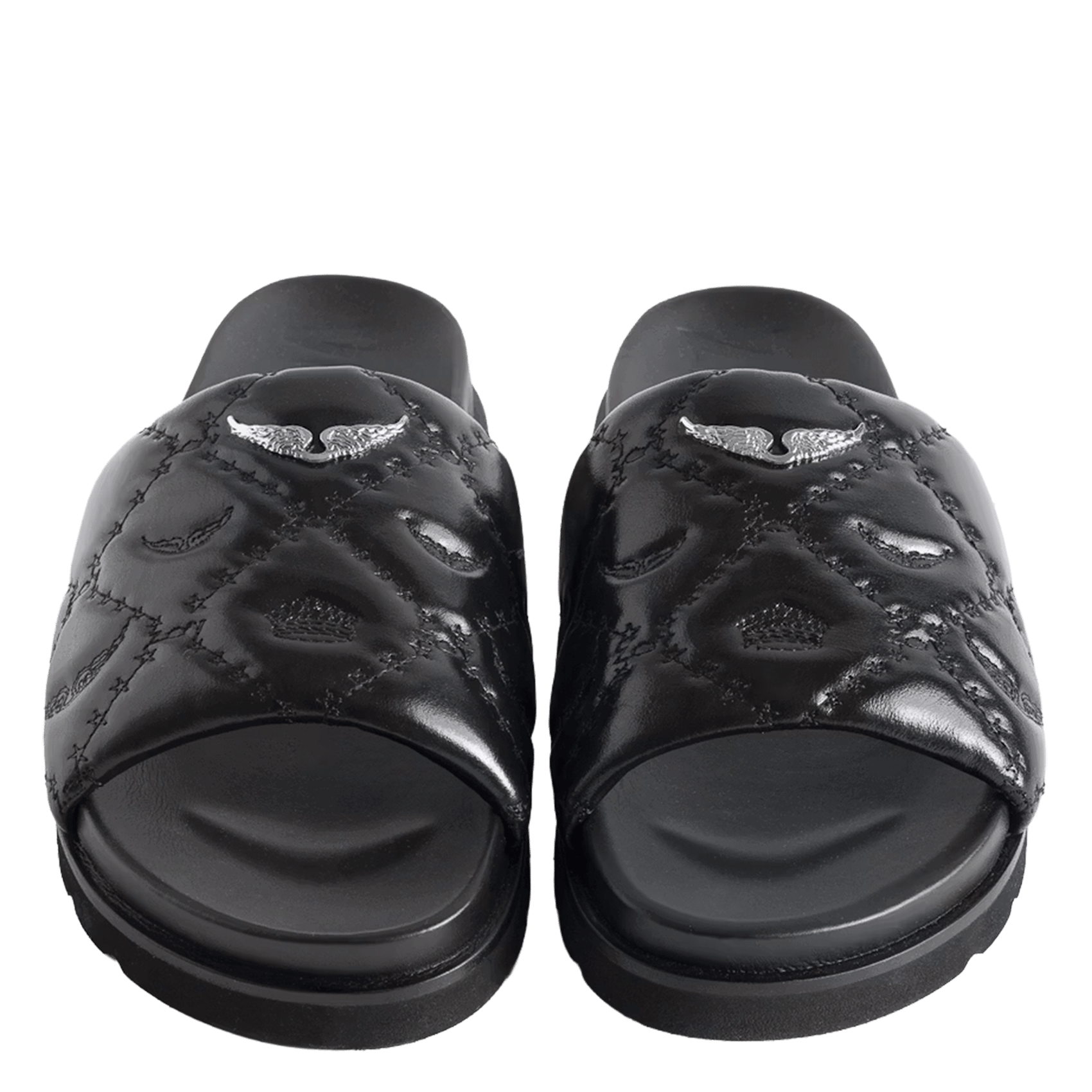 Mules en cuir teddy ZADIG&VOLTAIRE Noir