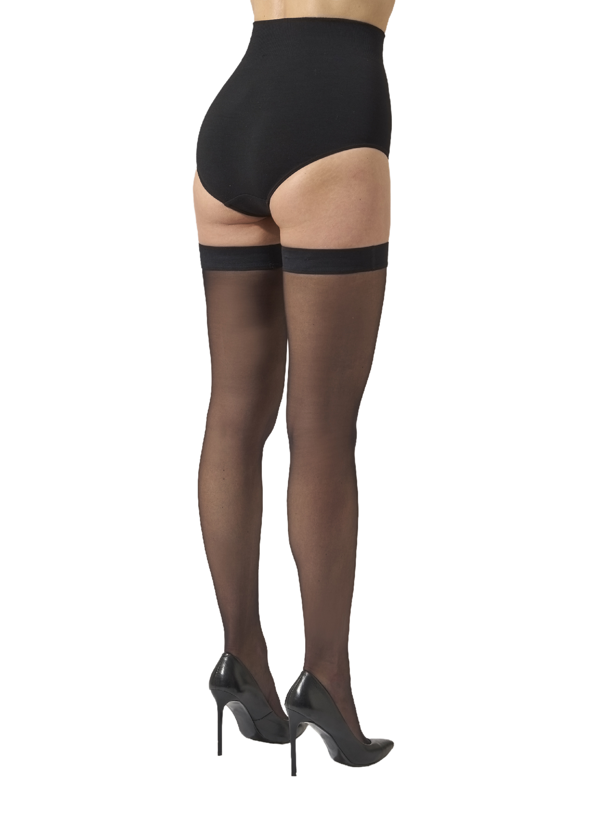 Mi-bas Individual 10 Stay-Up WOLFORD Noir