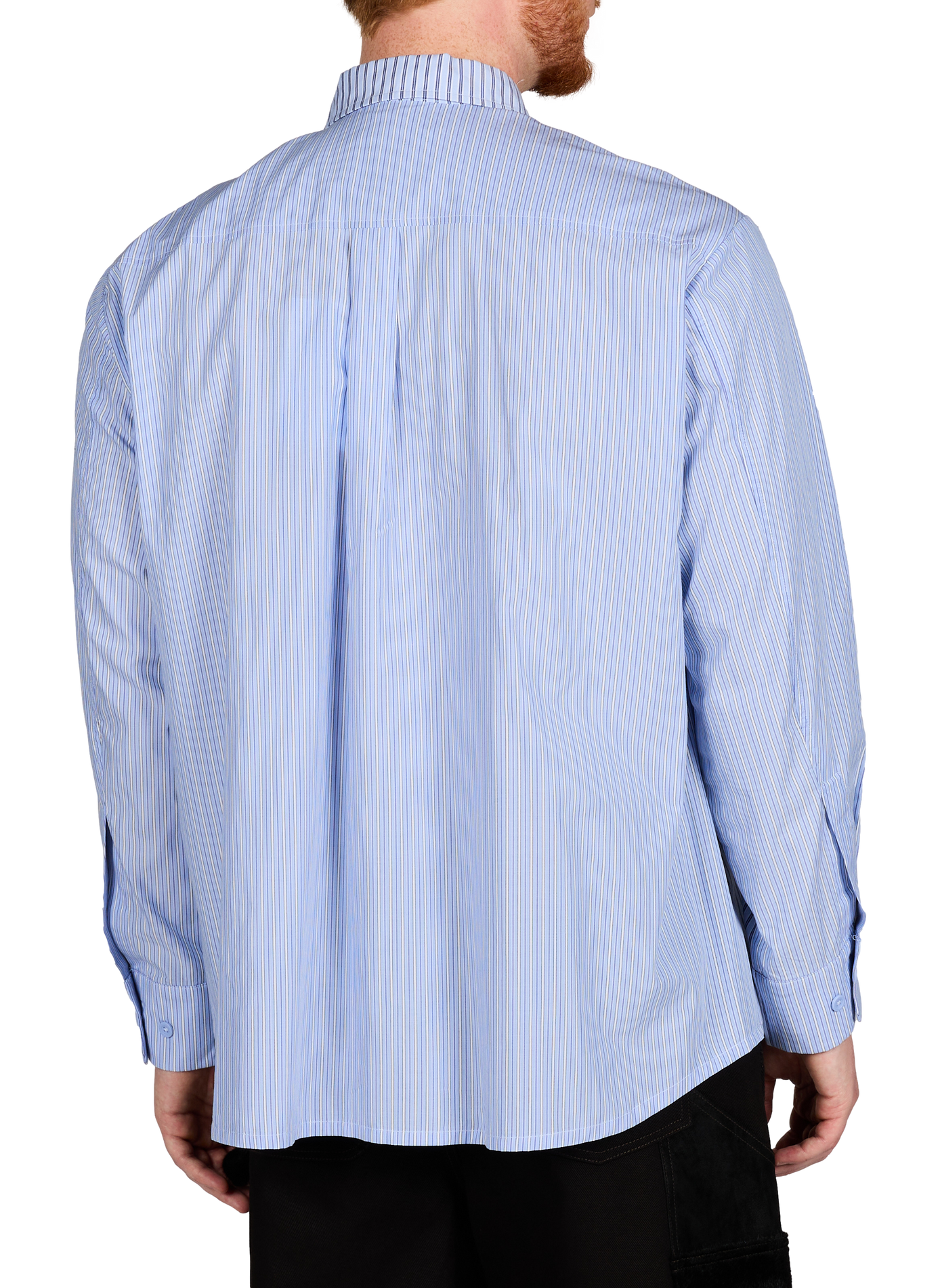 Oversized cotton striped shirt ARTE ANTWERP Black