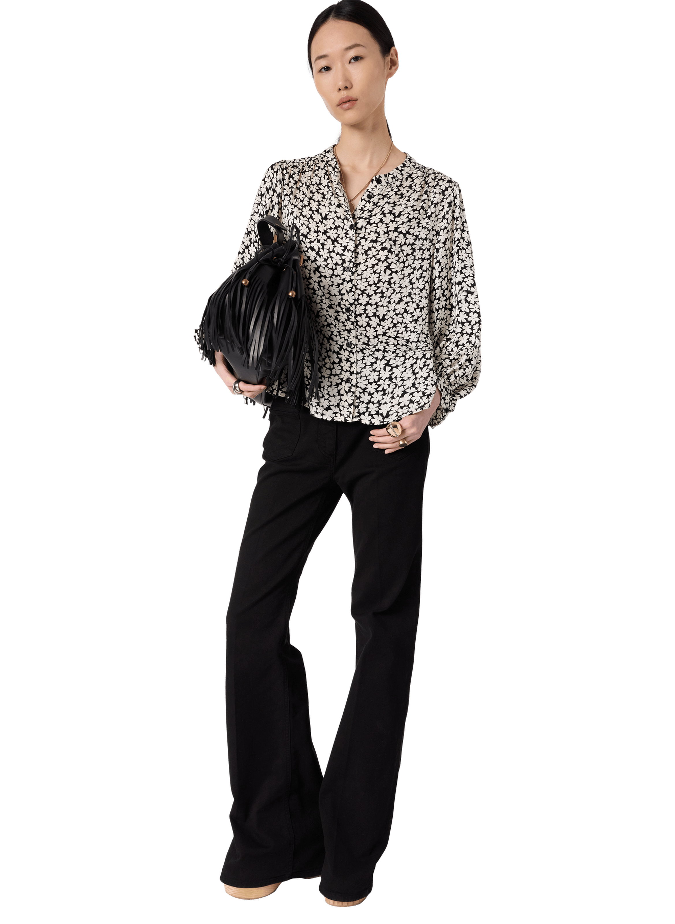 Chemise fluide imprimé bicolore - CEONIE GERARD DAREL Noir