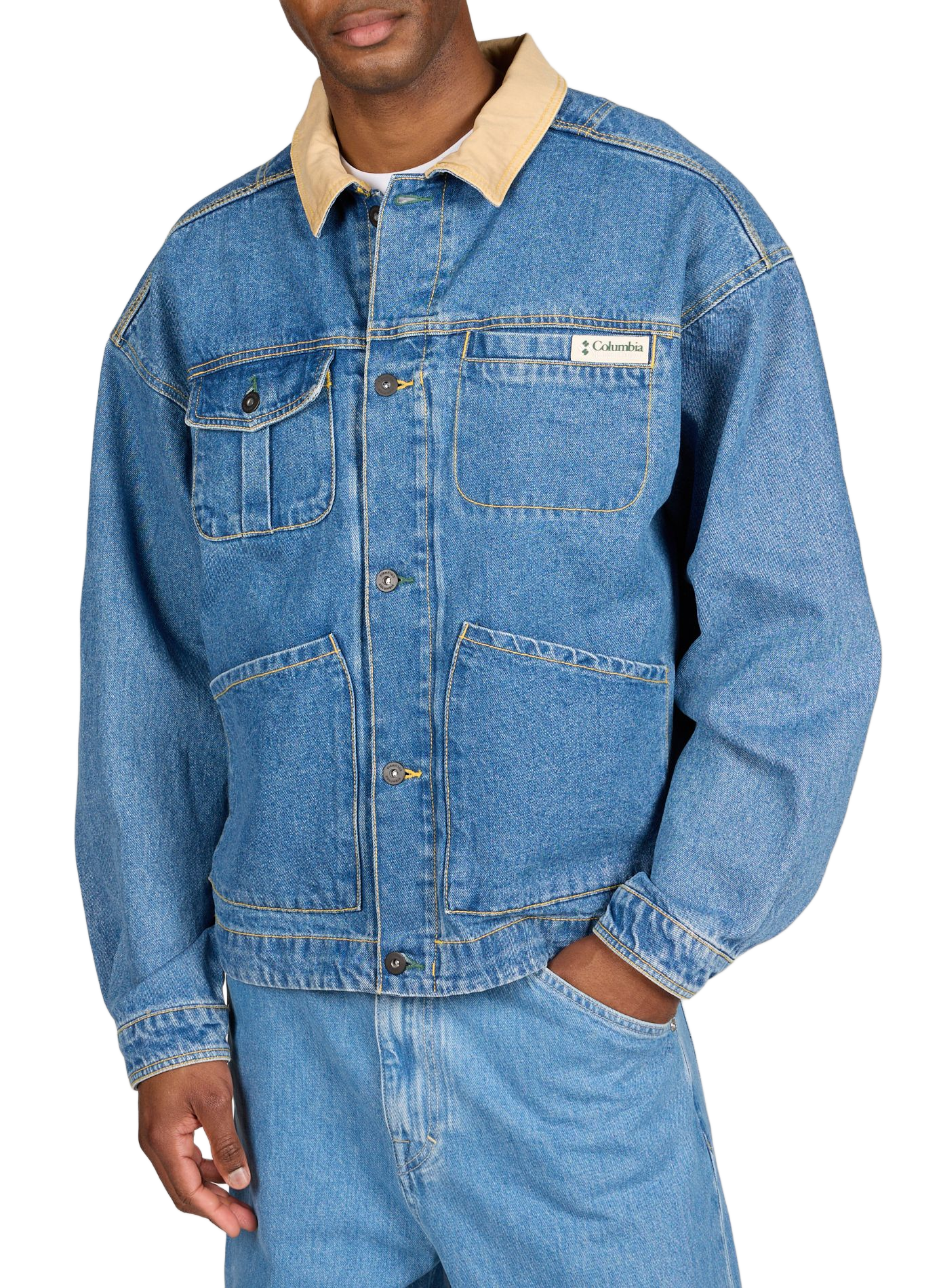 Veste denim Acker Rock à col contrastant COLUMBIA Bleu