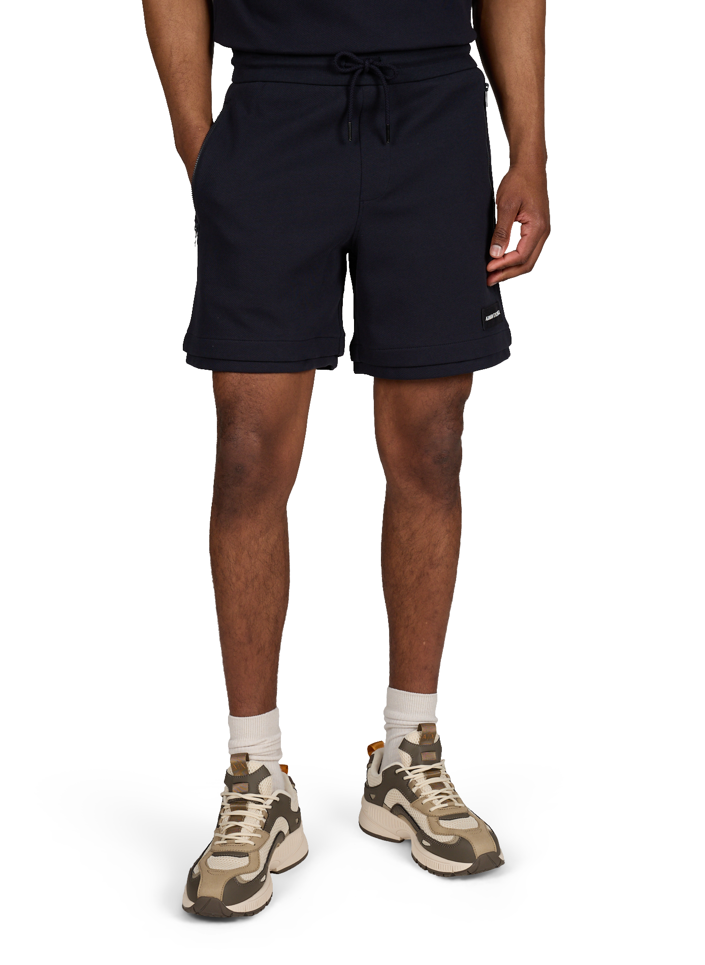 Bermuda droit en coton mélangé ARMANI EXCHANGE Bleu