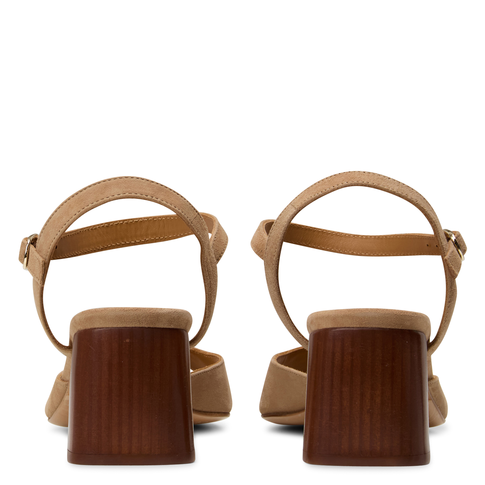 Sandales à talons en cuir velours vahina BOBBIES Beige