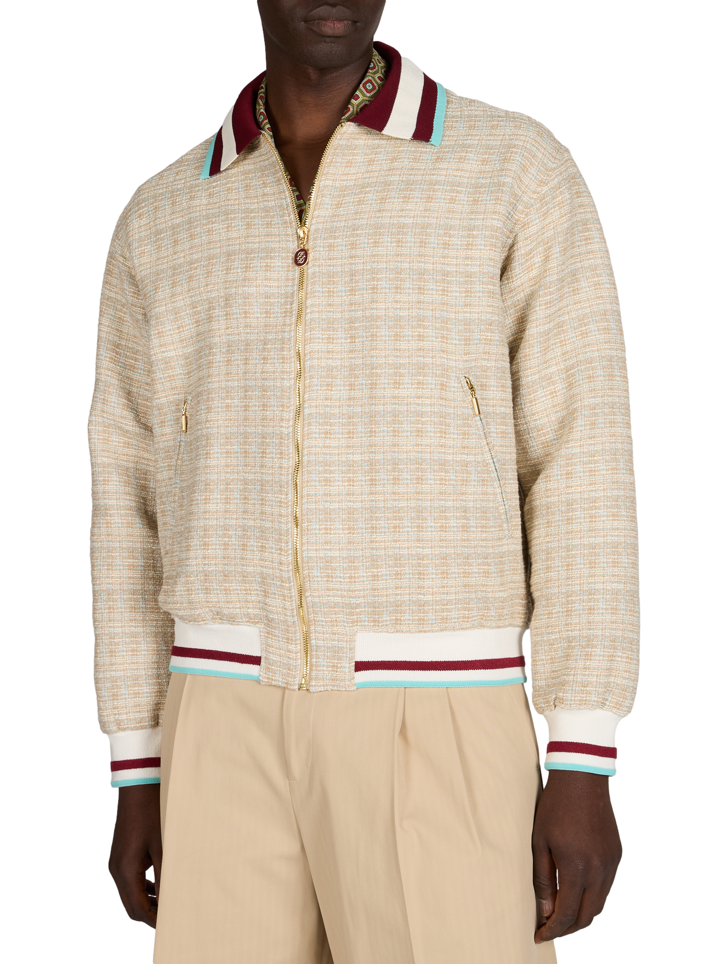 Tweed cotton blend jacket DROLE DE MONSIEUR Beige