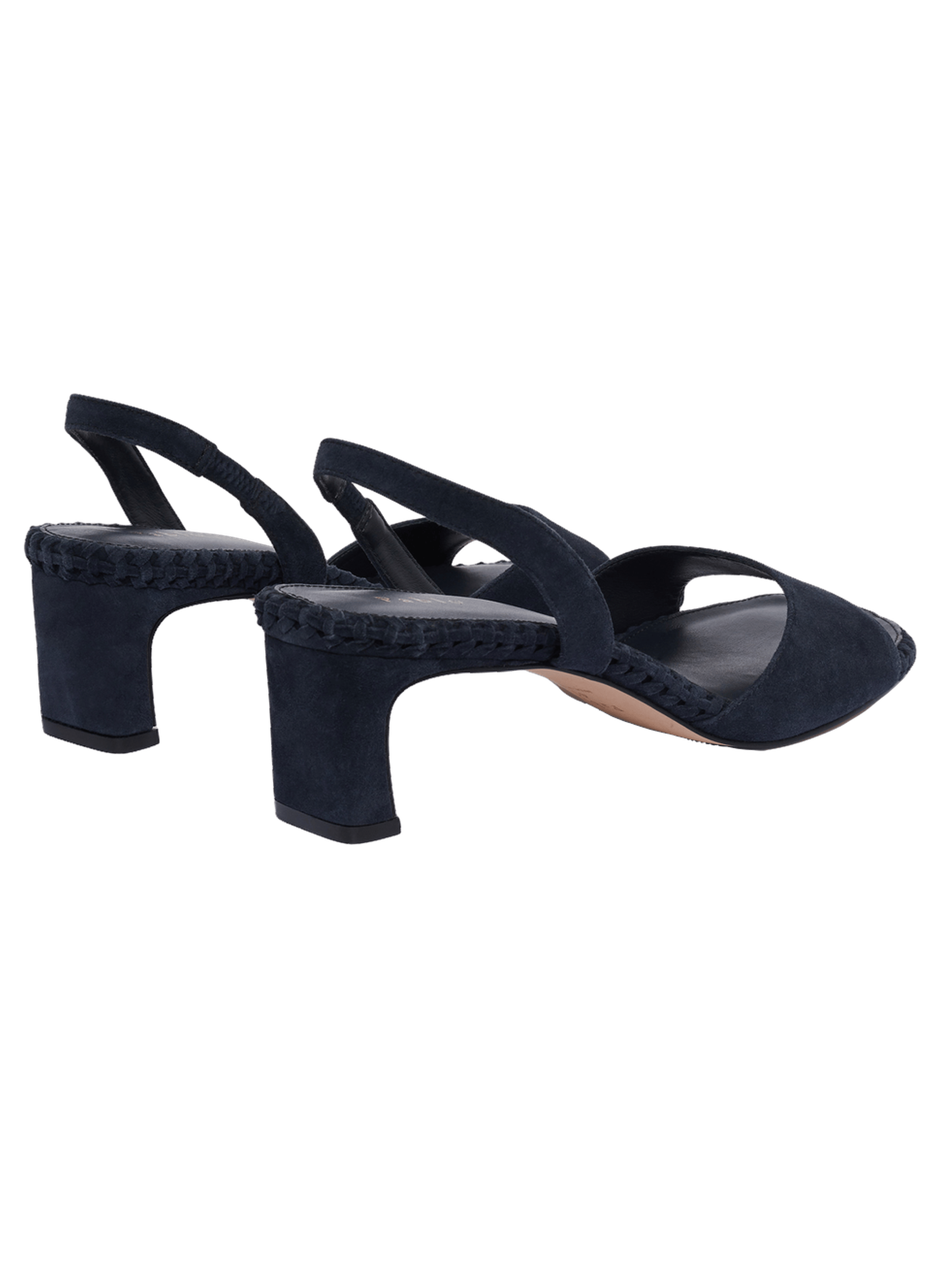 Sandales à talon en cuir velours - alya | Bleu PABLO Femme