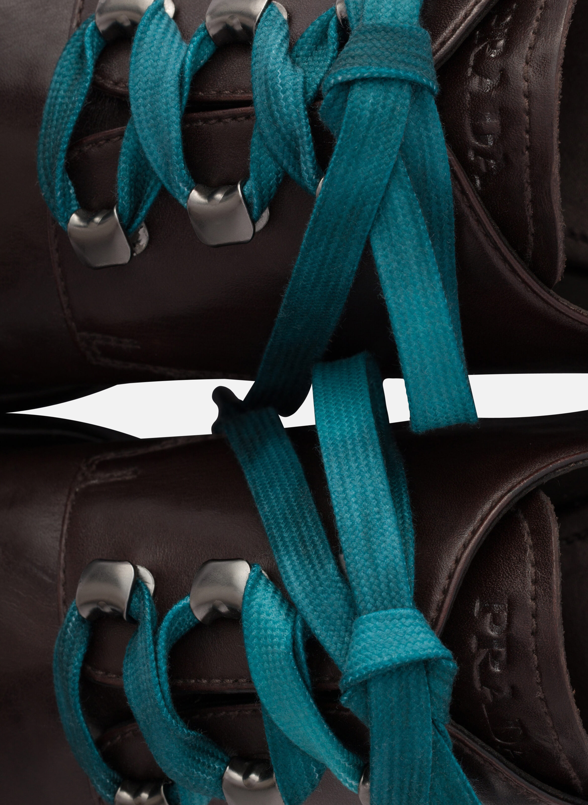 Chaussures à lacets en cuir vieilli PRADA Marron