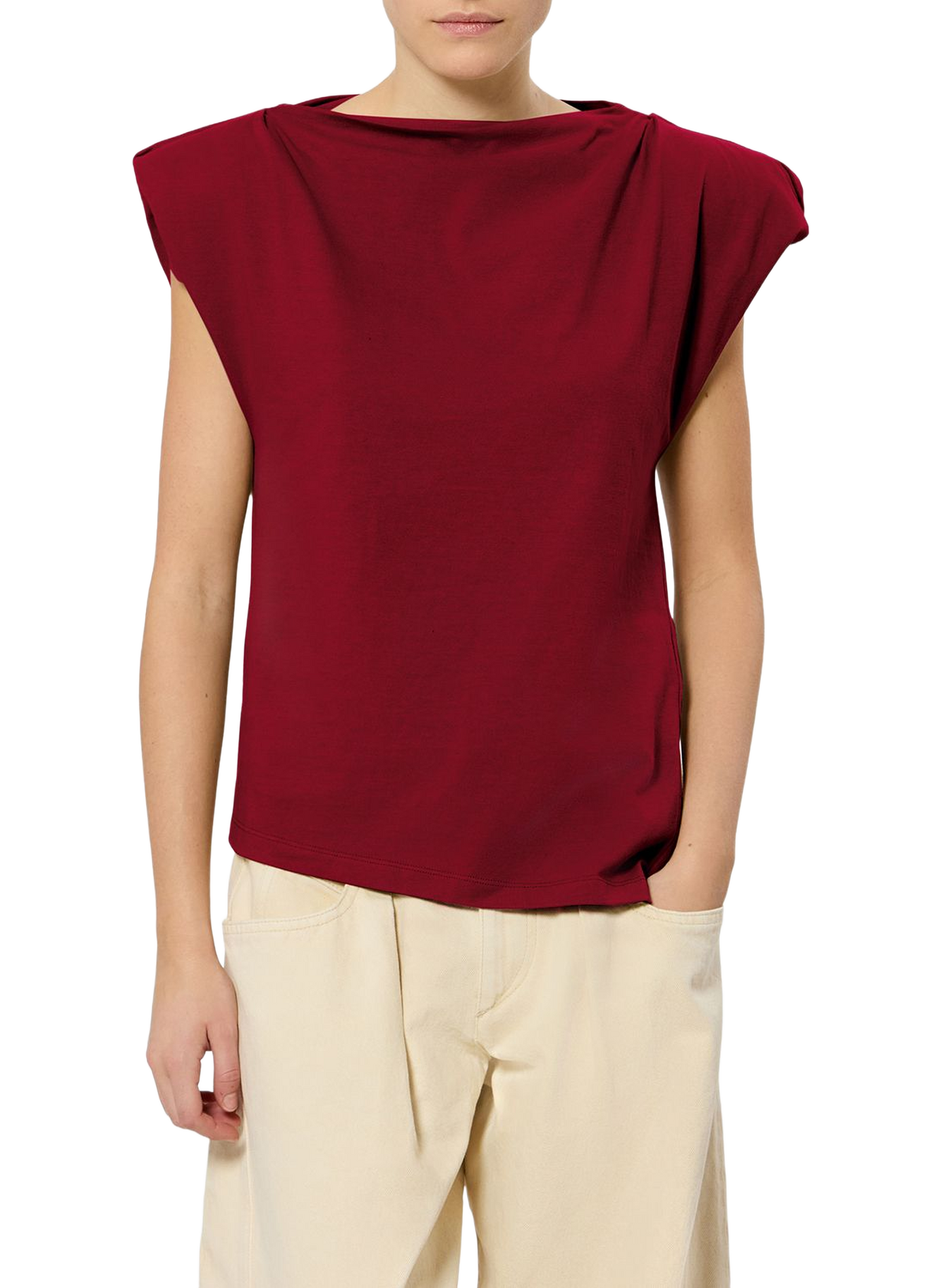 Asymmetrisches T-Shirt aus Bio-Baumwolle von Sebani ISABEL MARANT Rot