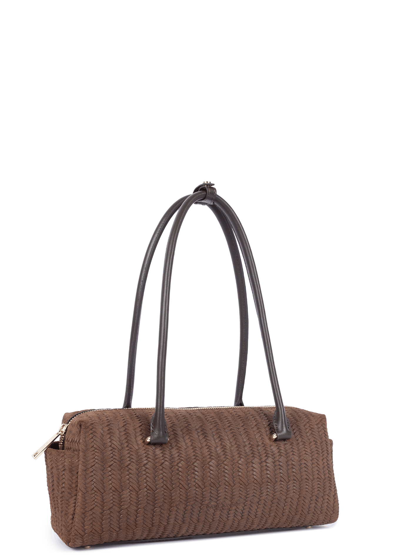 Sac rectangle - tressé cube LANCASTER Marron