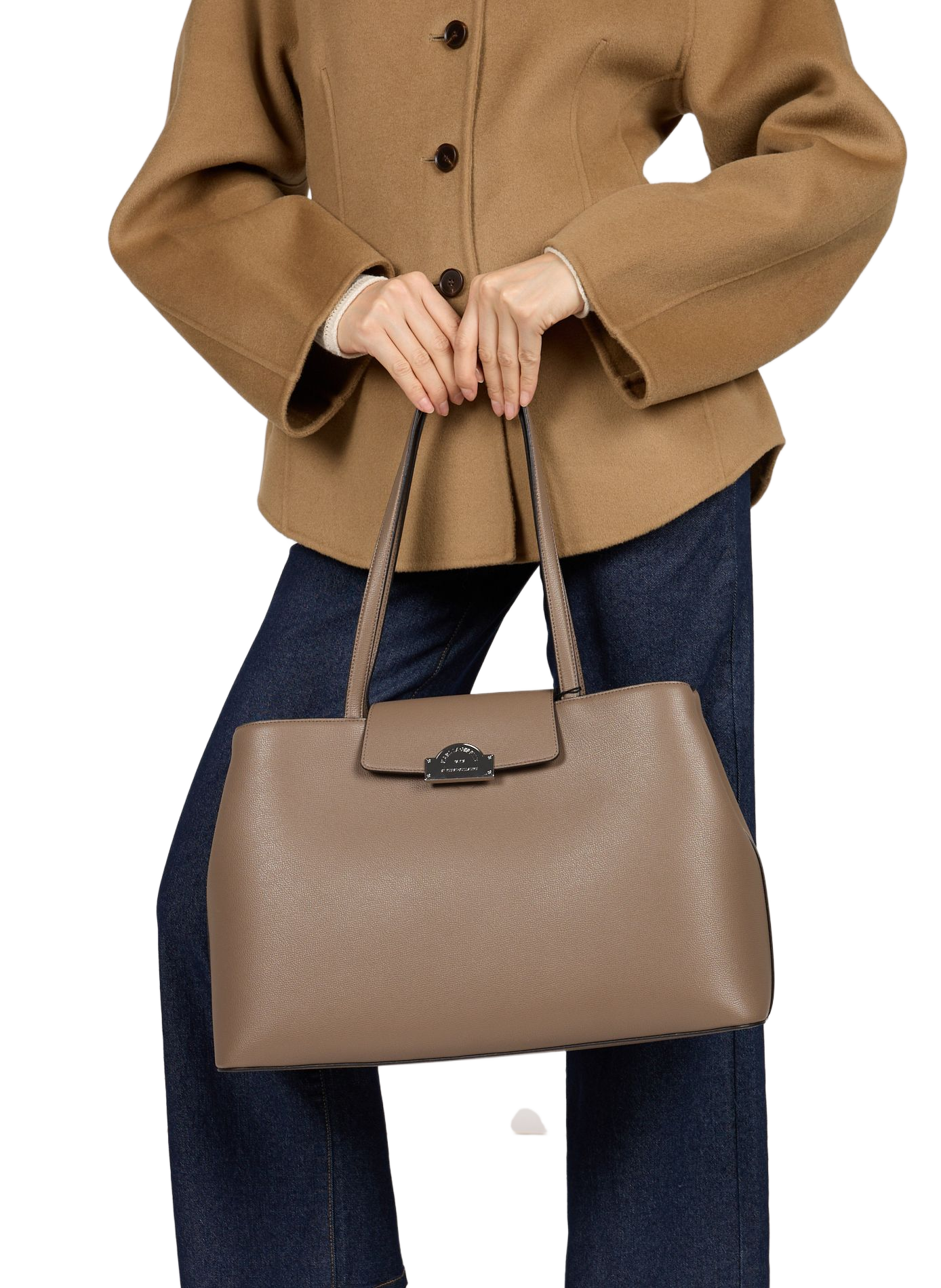 Gecrackte Tasche Rue St-Guillaume KARL LAGERFELD Braun