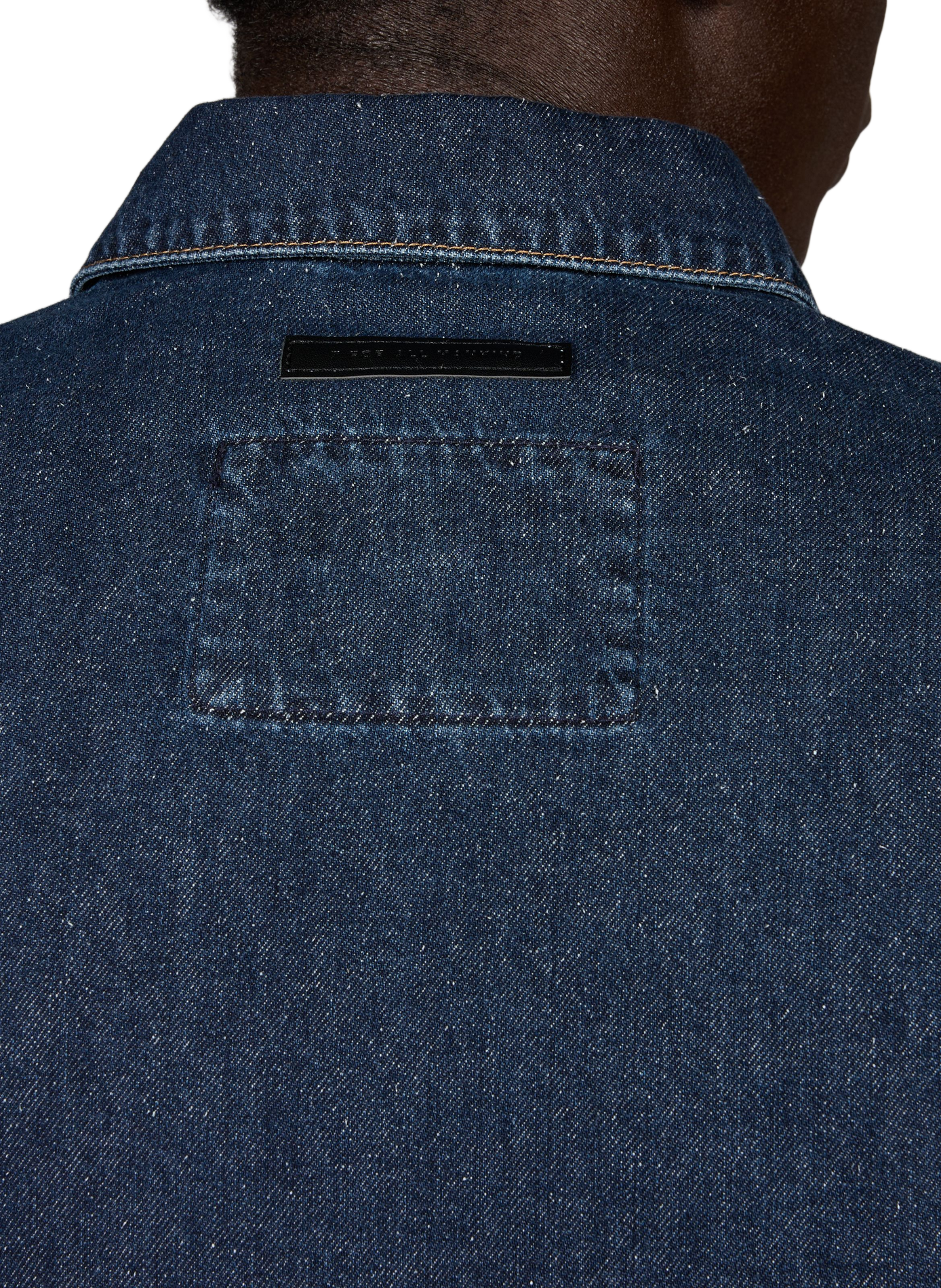 Oversized denim shirt in cotton and silk 7 FOR ALL MANKIND Blue