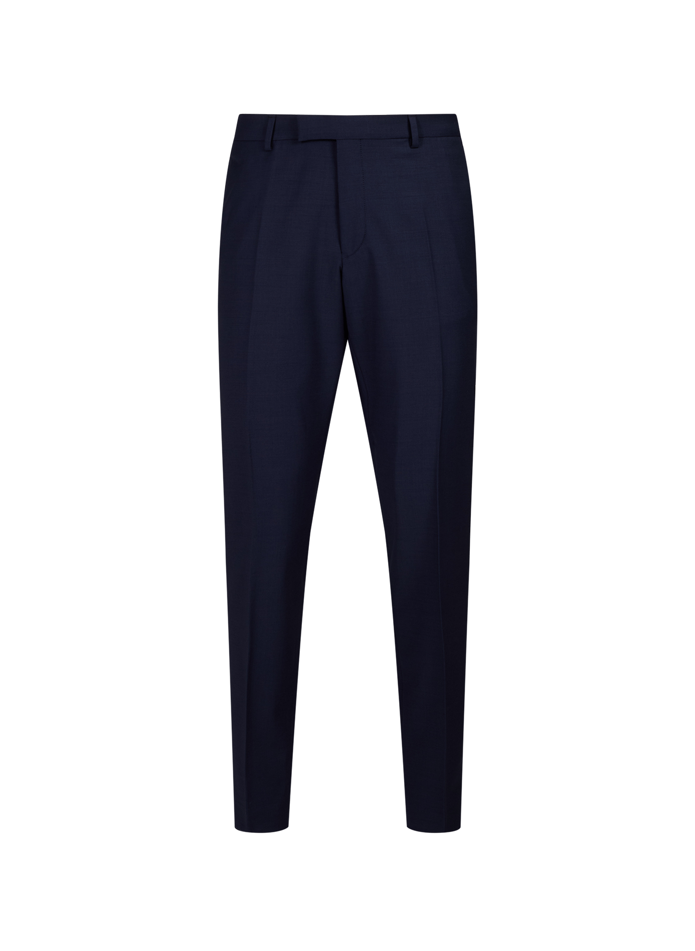 Broek in effen gemengde scheerwol PIERRE CARDIN Blauw