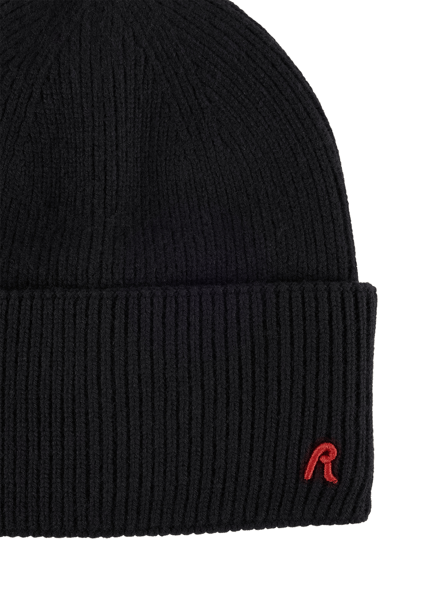 Rippenstrickmütze mit Umschlag REPLAY Schwarz