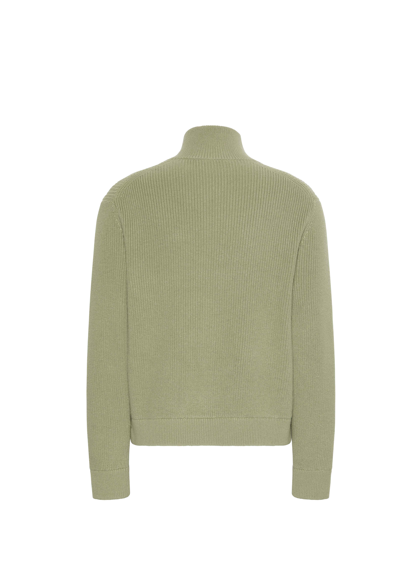 Gerader Pulli mit Stehkragen und Reißverschluss. CALVIN KLEIN Grun