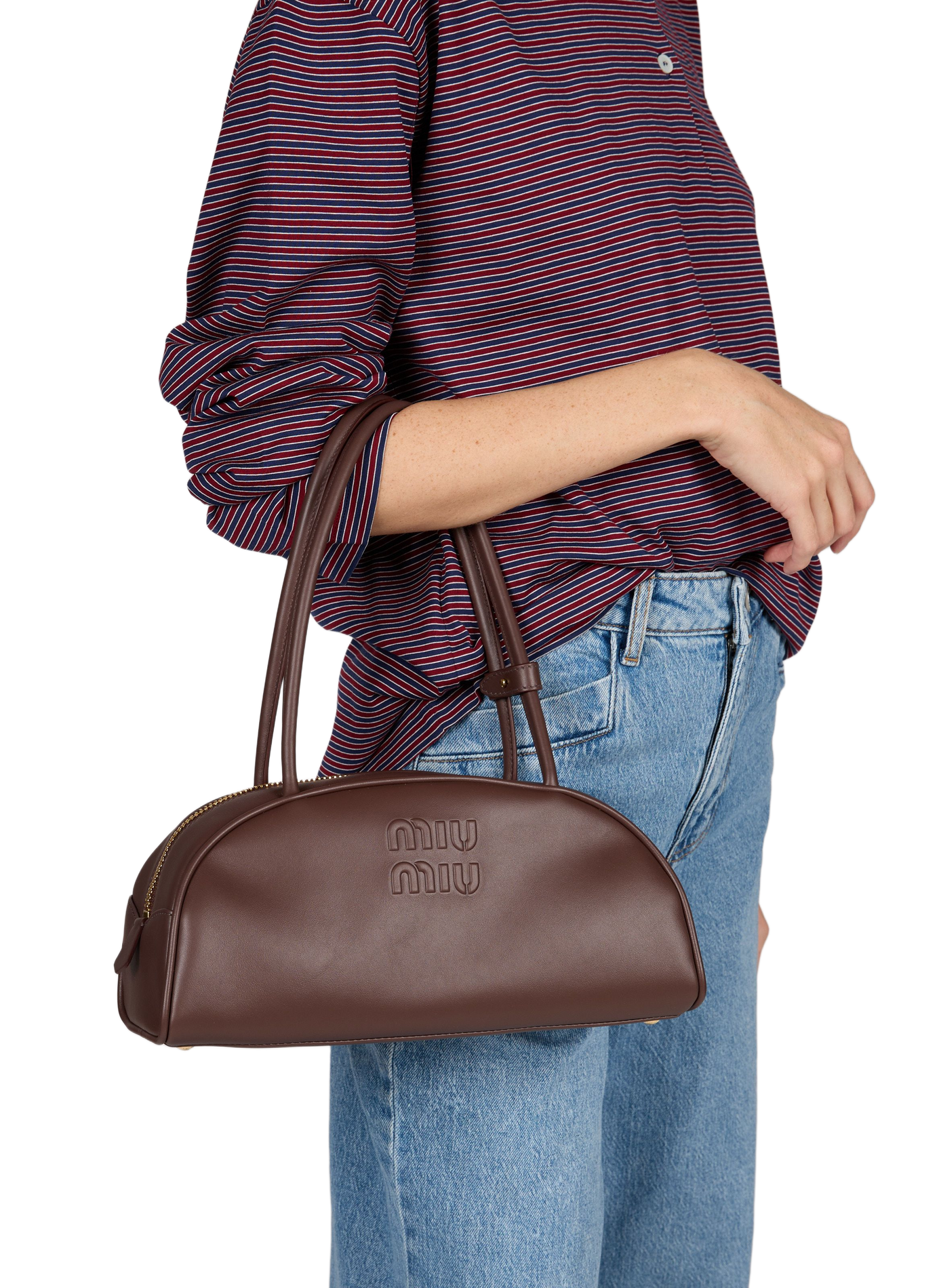 Beau tas van leer MIU MIU Bruin