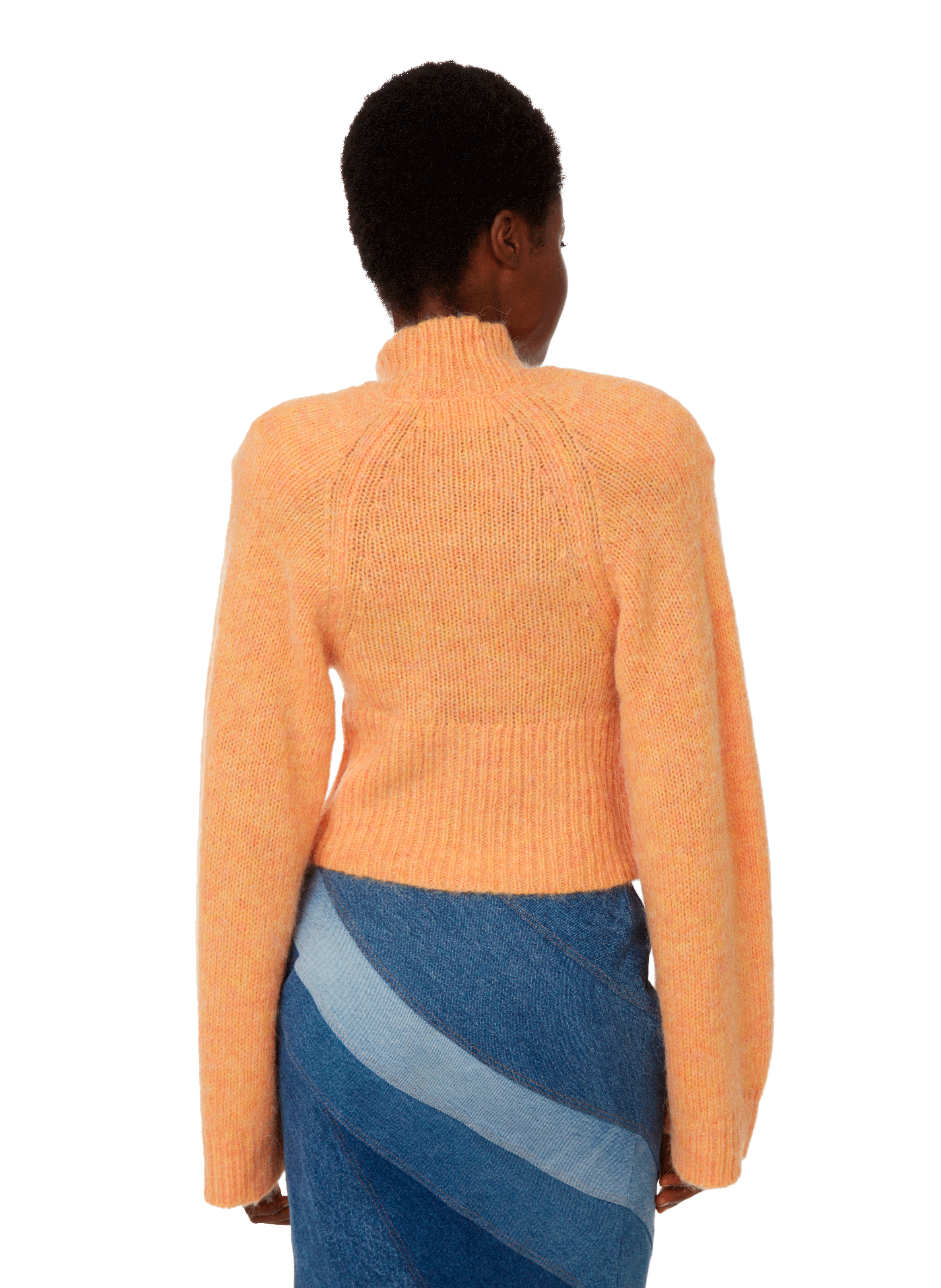 Cardigan en laine ROTATE Orange