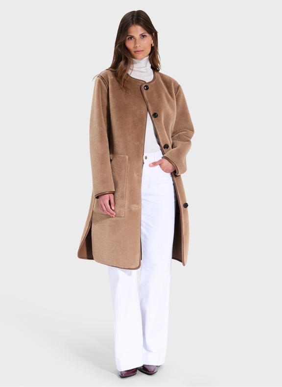 Manteau camel - mahona Marron by ZAPA ZAPA Manteau camel - mahona Marron