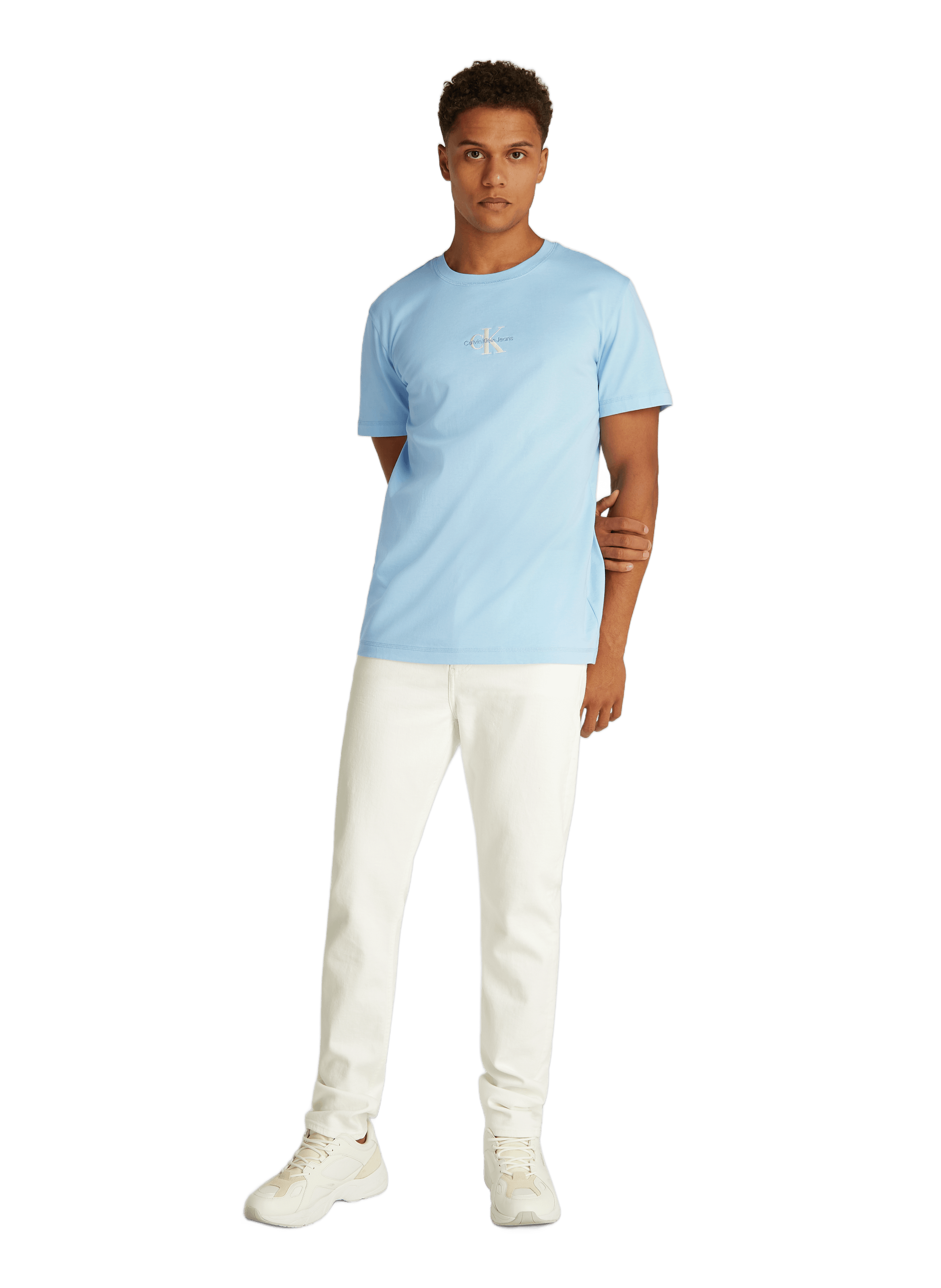  Logo cotton T-shirt CALVIN KLEIN Blue