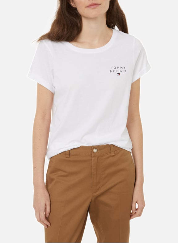 T-shirt en coton organique Blanc by TOMMY HILFIGER TOMMY HILFIGER T-shirt en coton organique Blanc