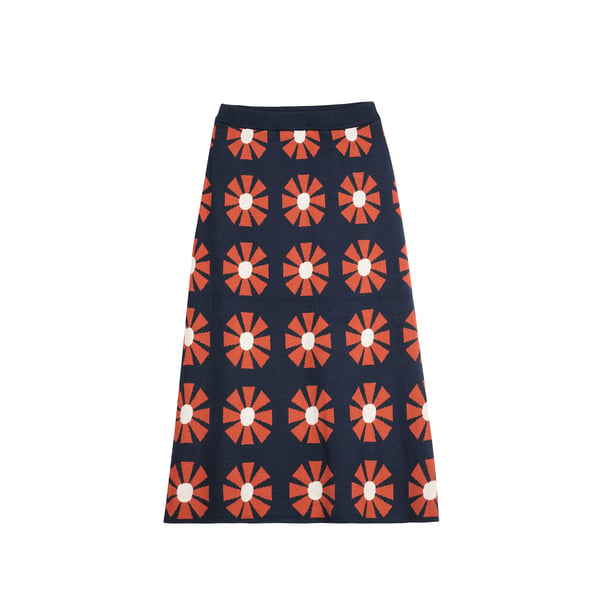 Bobo Choses Jupe Droite Midi Imprimée En Coton In Blue