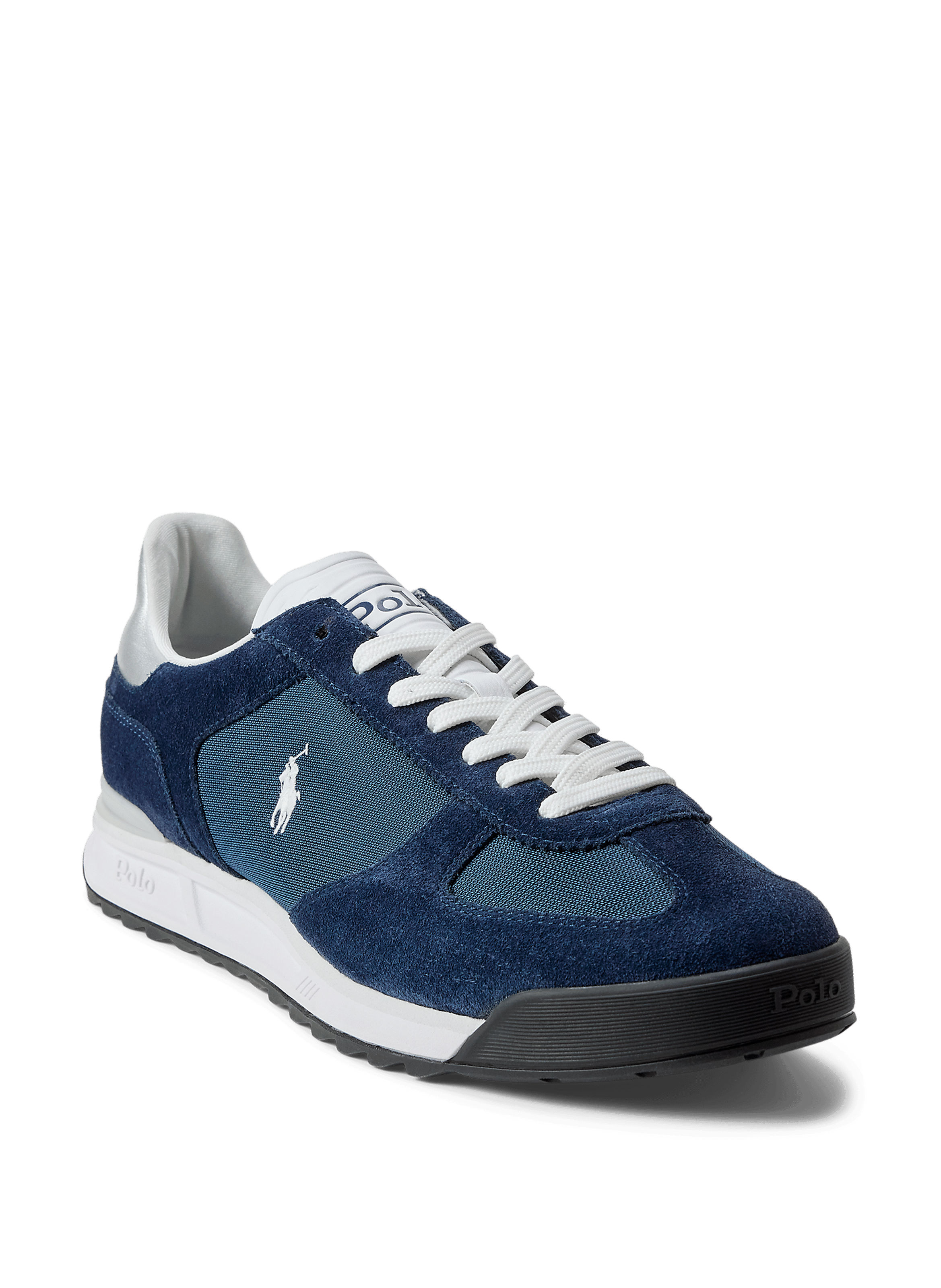 Mixed leather bi-material sneakers POLO RALPH LAUREN Blue