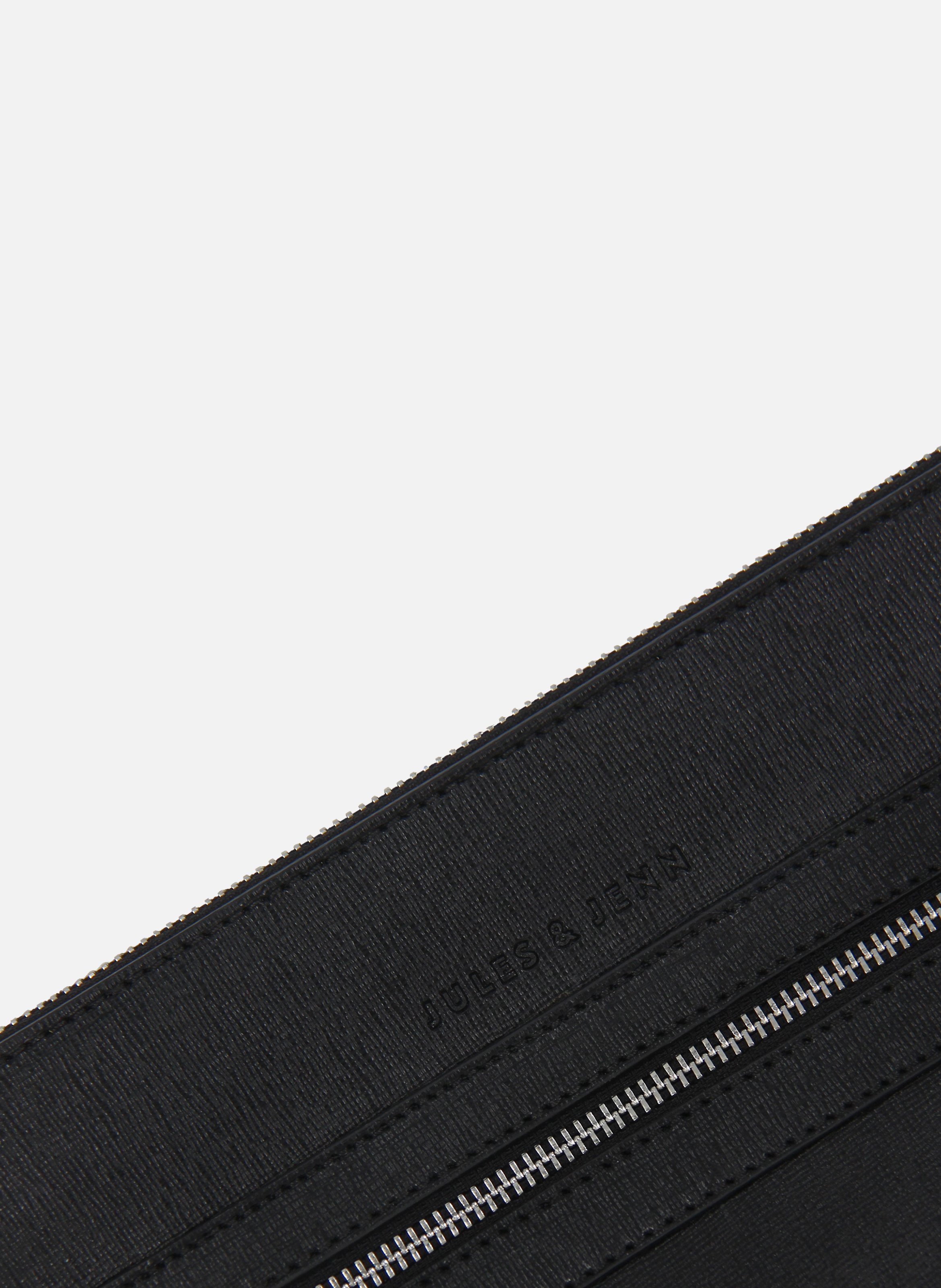 Pochette ordinateur cuir gravé Noir