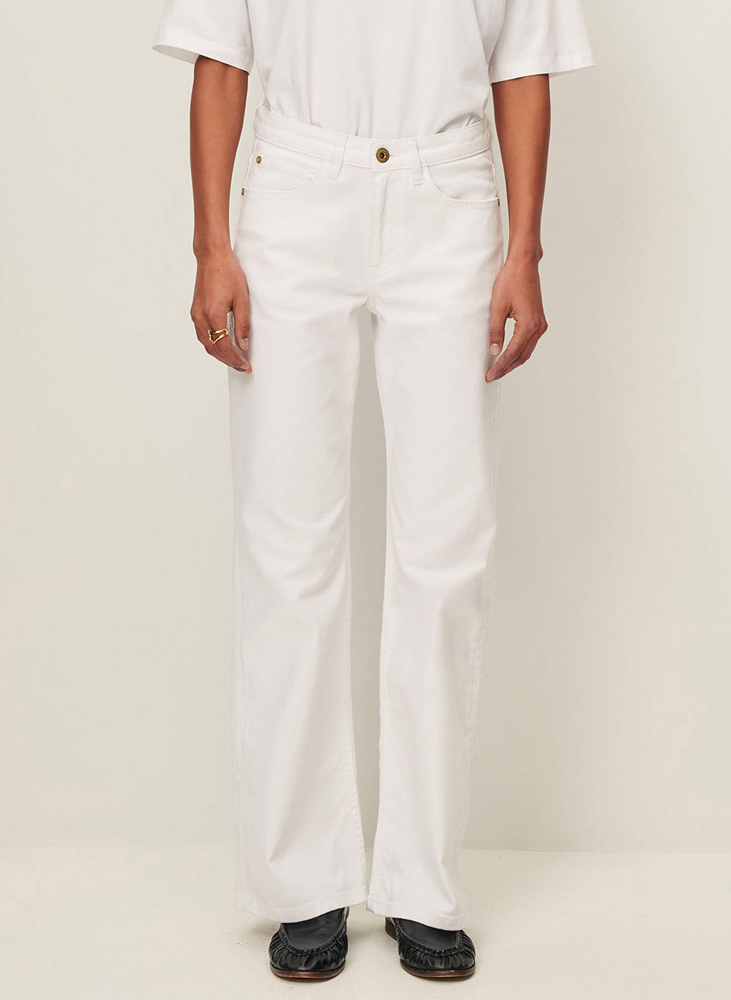 Jean droit taille basse délavé vega SESSUN Blanc