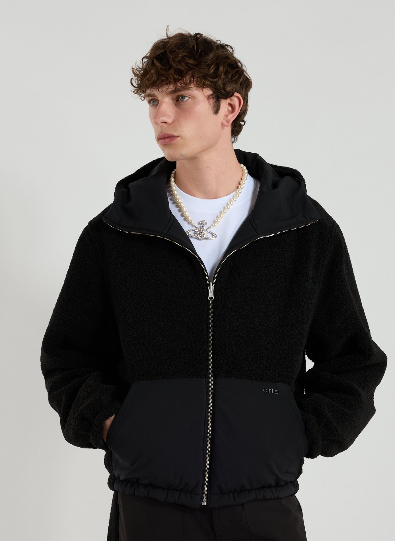 ARTE ANTWERP Oversized Hooded Jacket Black