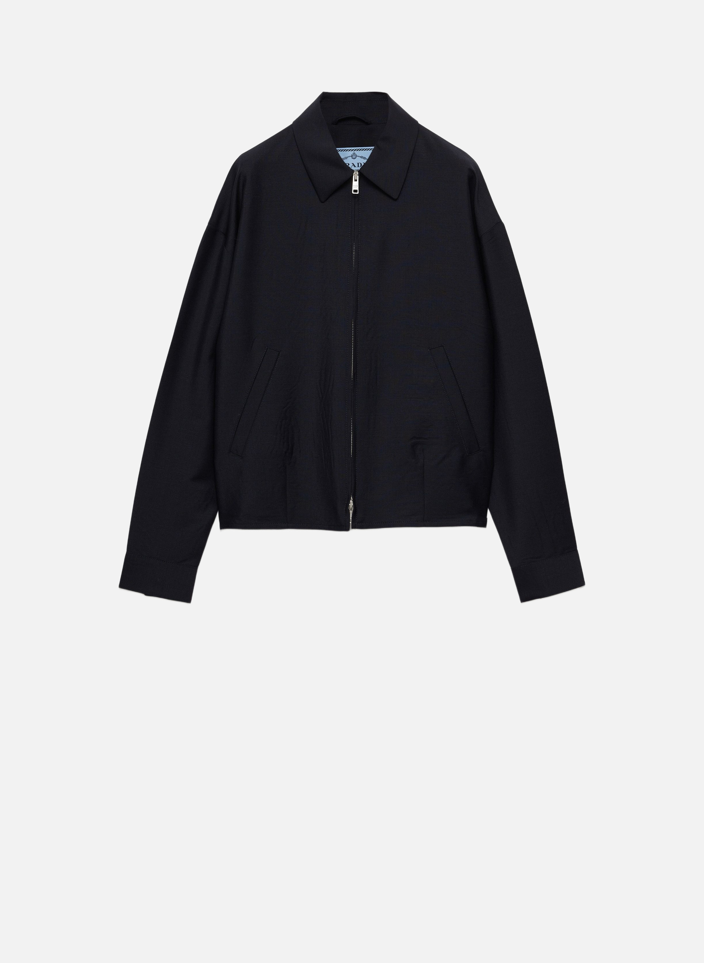 Blouson en mohair de chevreau PRADA Bleu