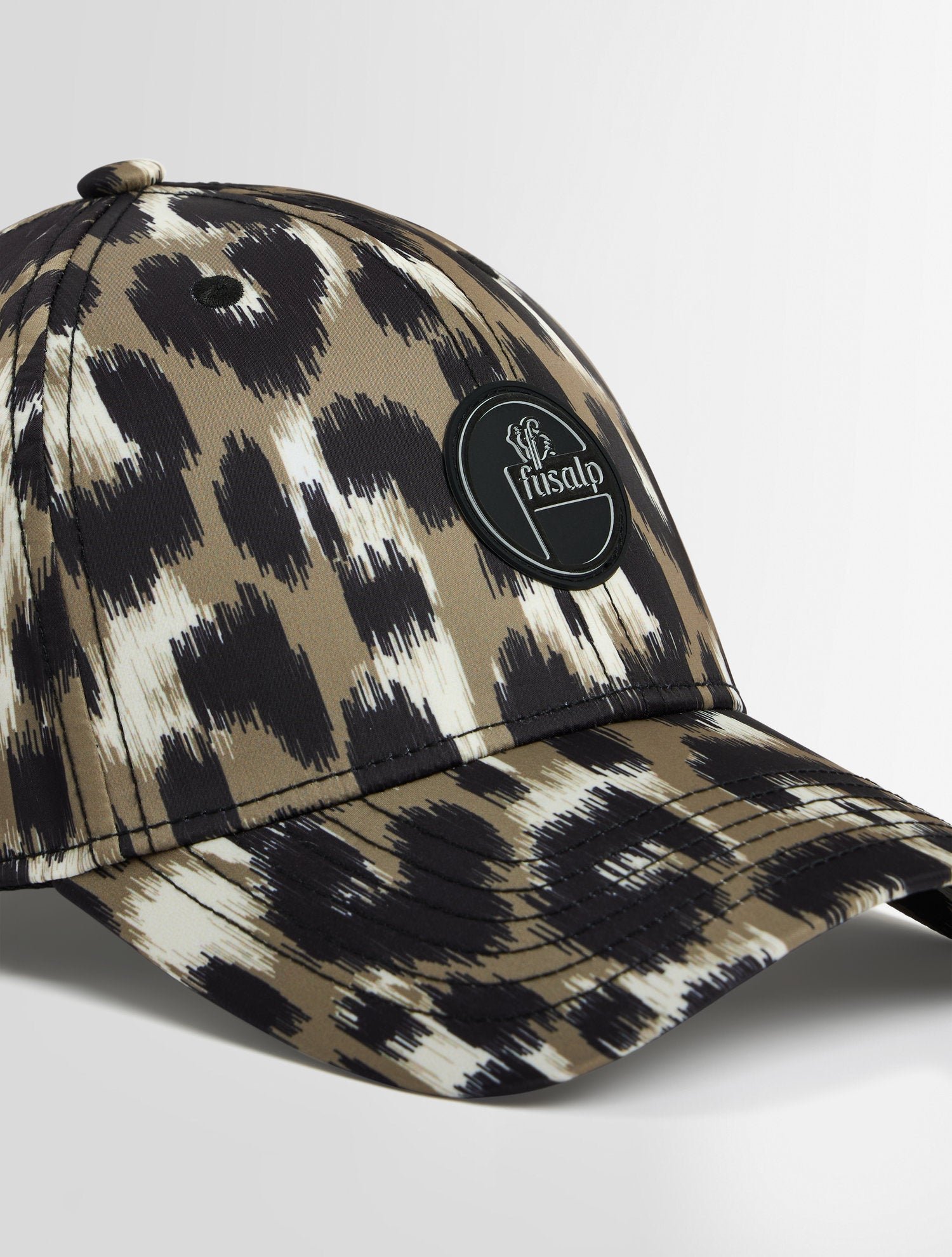 Casquette leopard coupe regular FUSALP Beige