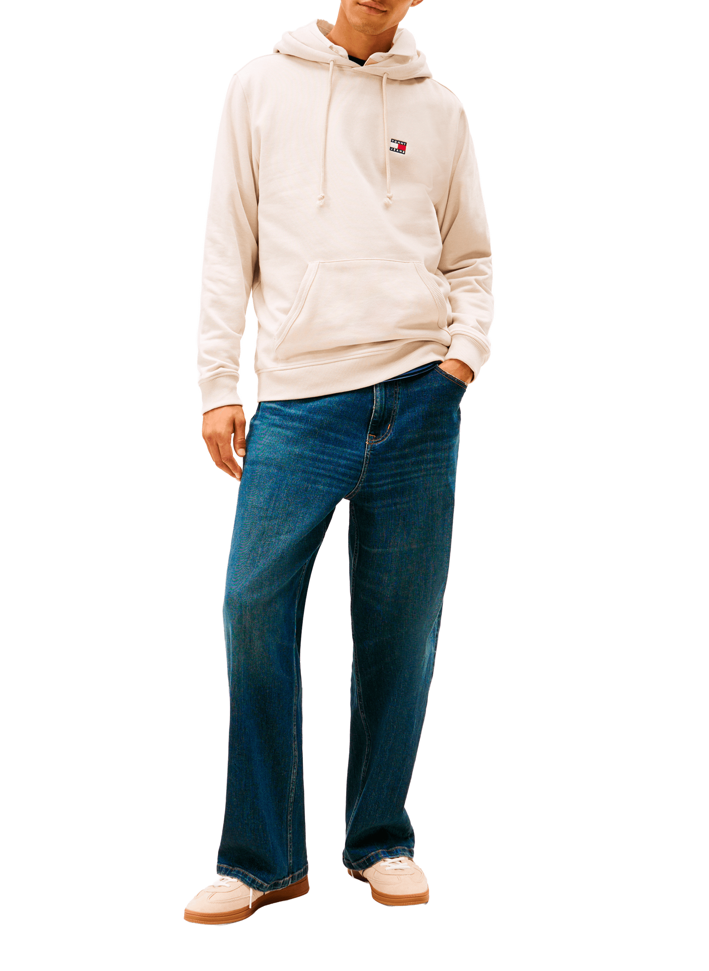 Hoodie with embroidered logo TOMMY HILFIGER Beige