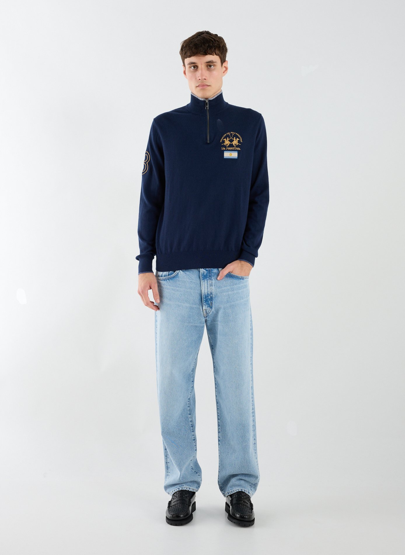 Pull en coton mélangé LA MARTINA Bleu