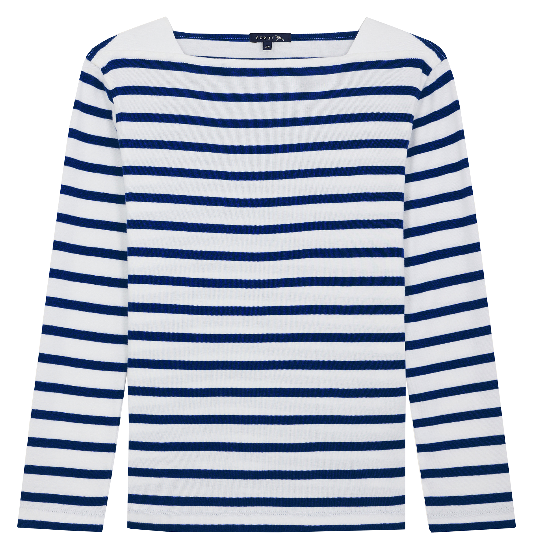 Marinière col bateau en coton katy SOEUR Bleu