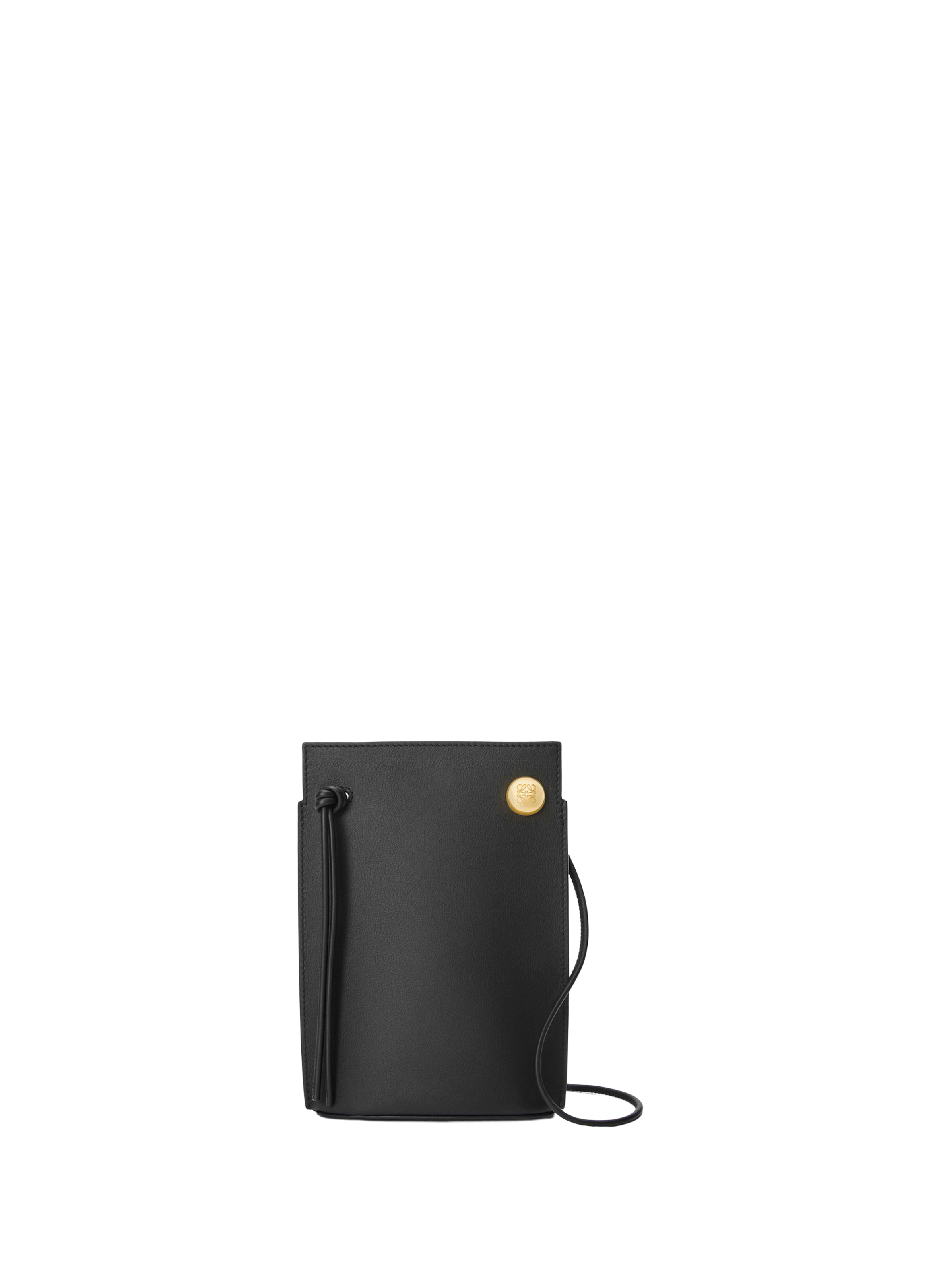 Pebble Dice Pocket in classic calf leather. LOEWE Black