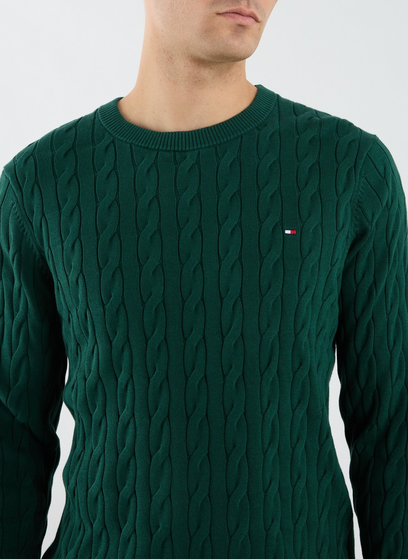 Cable knit jumper TOMMY HILFIGER Green