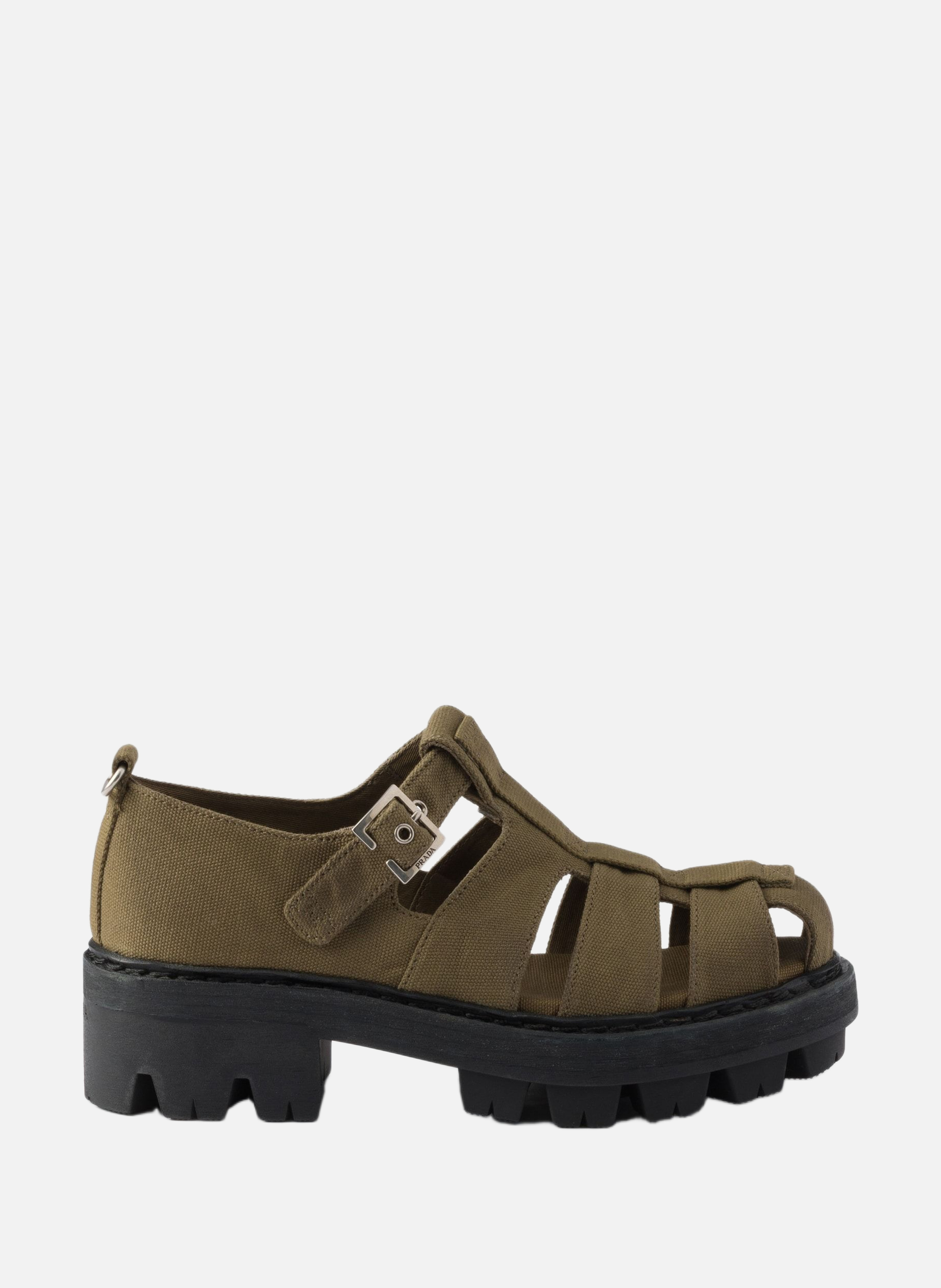 Sandales de pêcheur en toile PRADA Vert