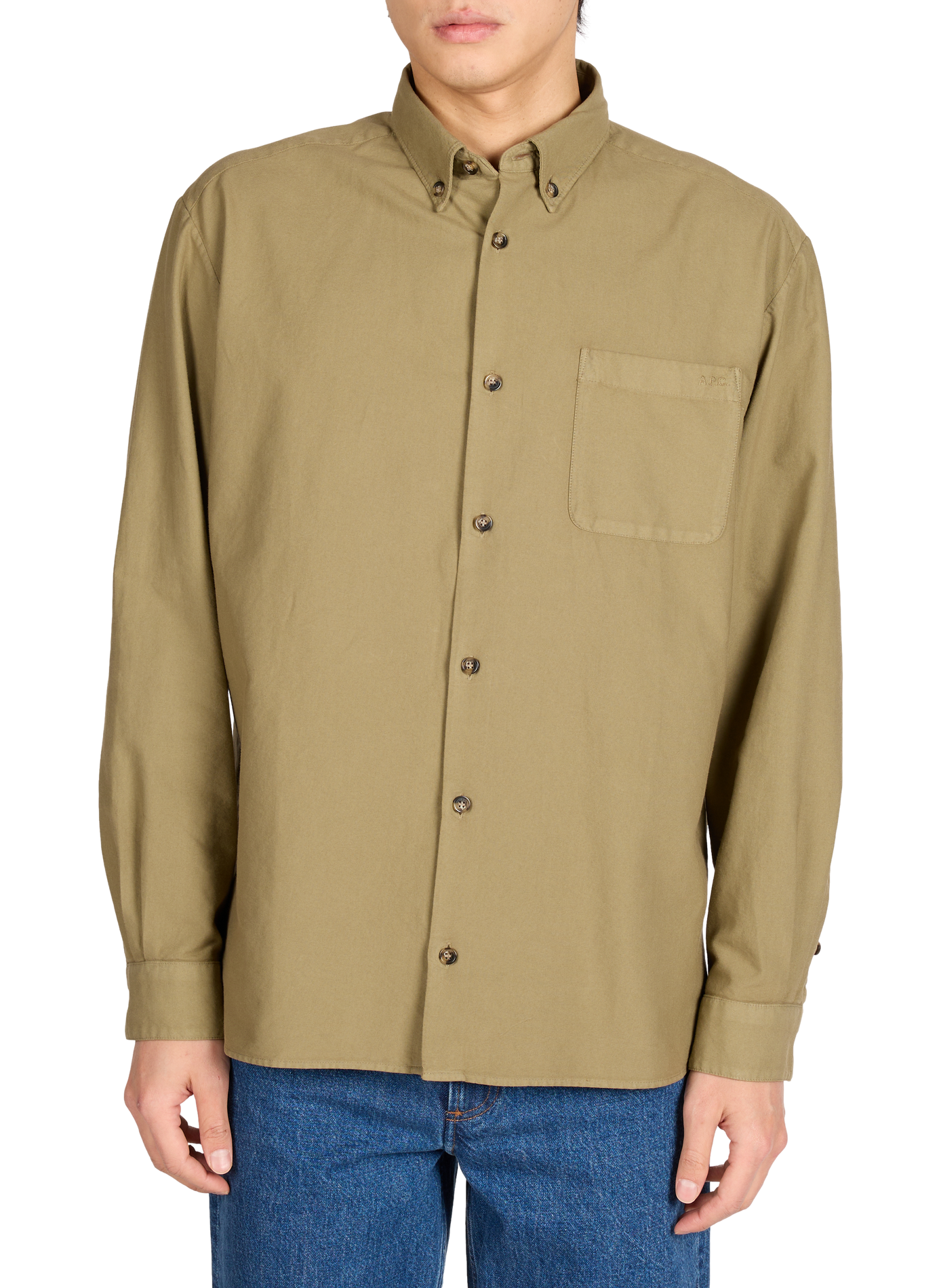  Cotton shirt A.P.C. Green
