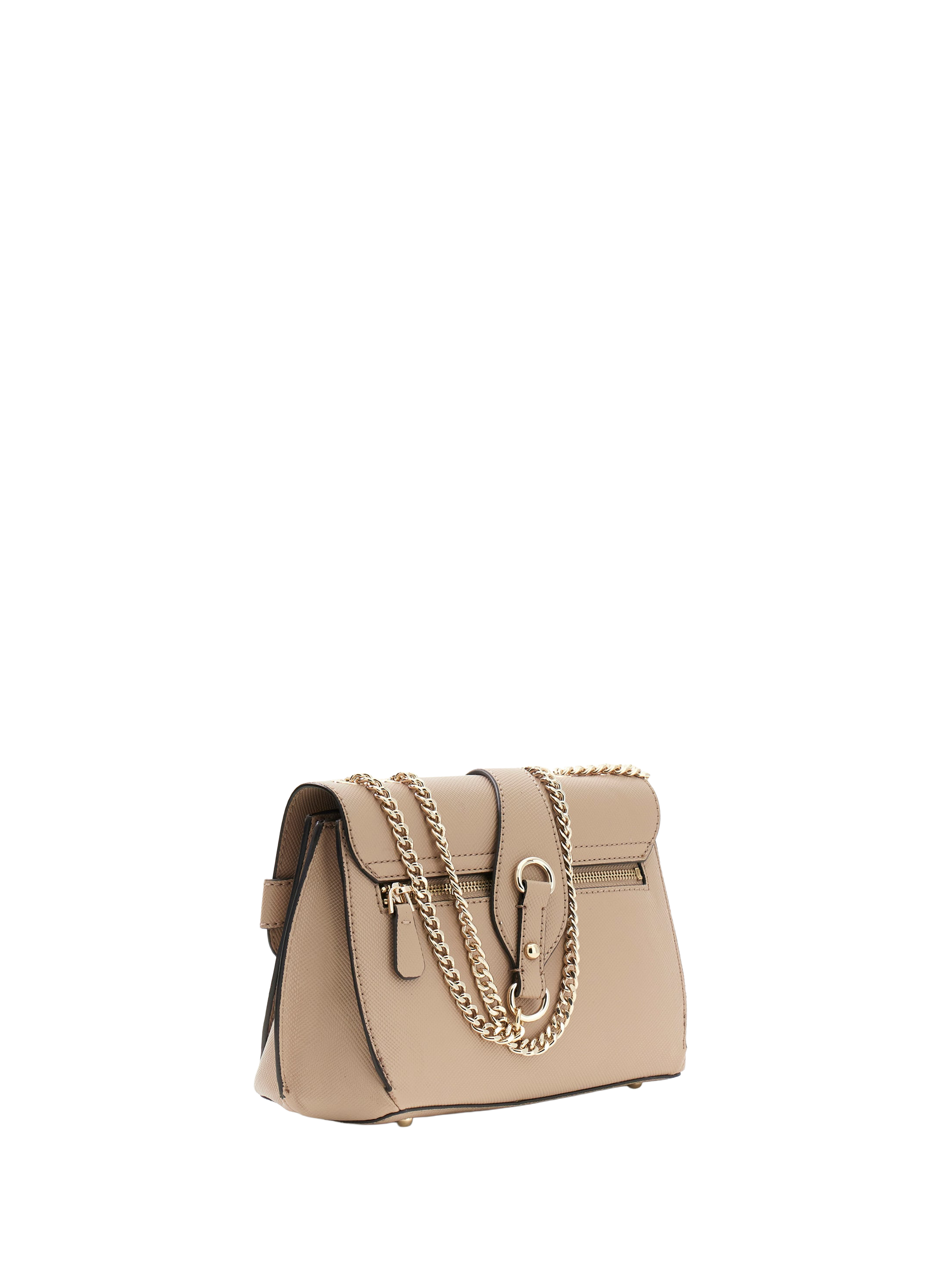 Sac à bandoulière chaîne effet cuir GUESS Marron