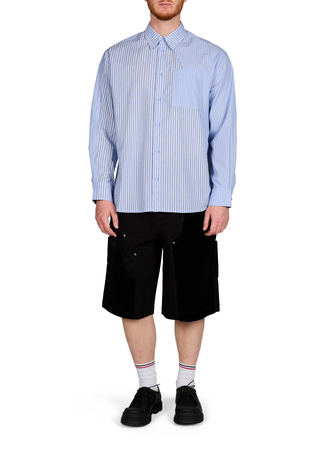 Short Patchwork faux fur effect in cotton ANDERSSON BELL Black