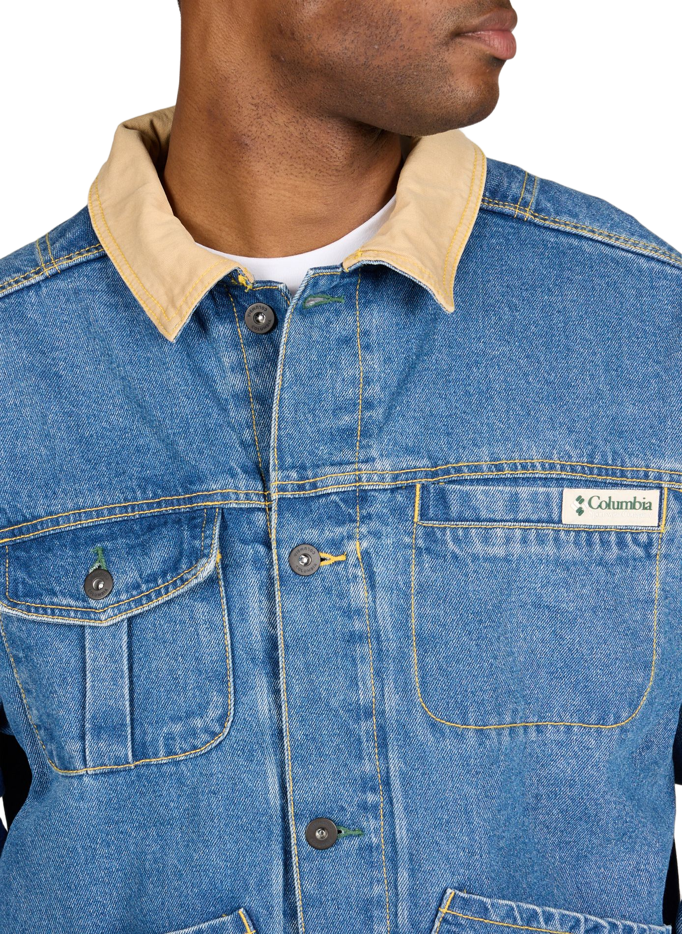 Veste denim Acker Rock à col contrastant COLUMBIA Bleu