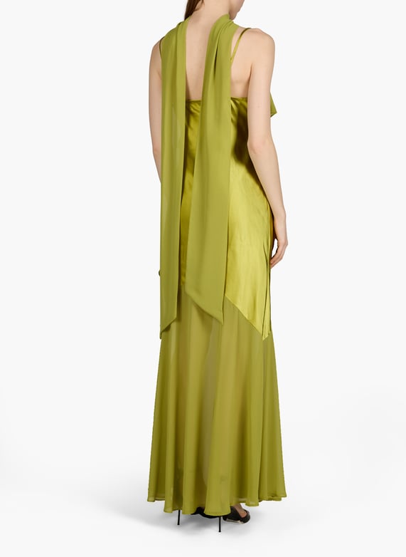 Sleeveless flared and satin dress Green Topshop - Women | Printemps.com Sleeveless flared and satin dress Green Topshop - Women | Printemps.com