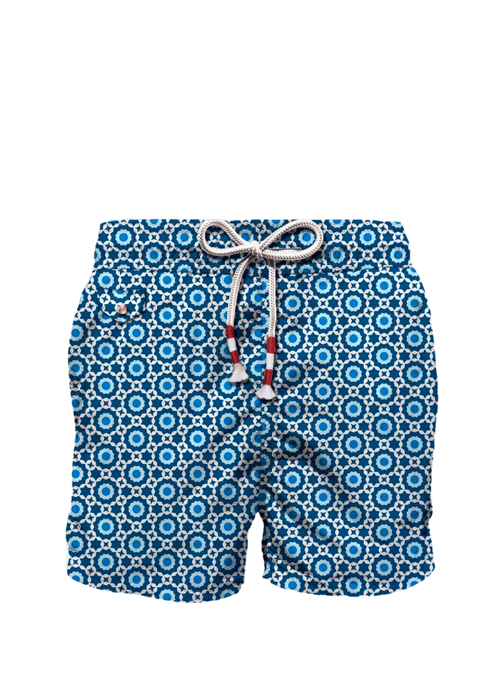 Short de bain à motif Lighting 70 MC2 SAINT BARTH Bleu