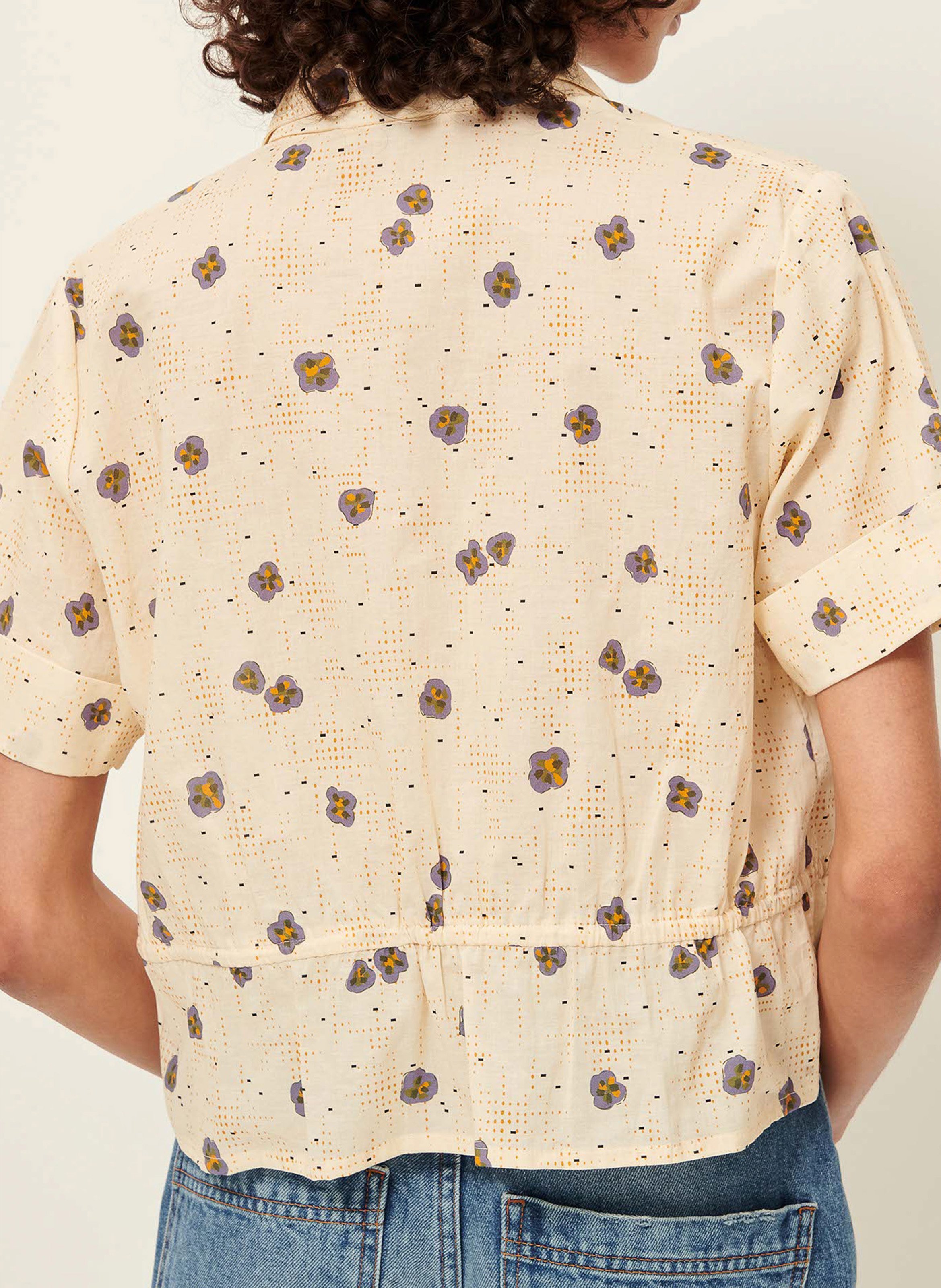 Chemise droite col classique en coton imprimé chiavari SESSUN Multicolore