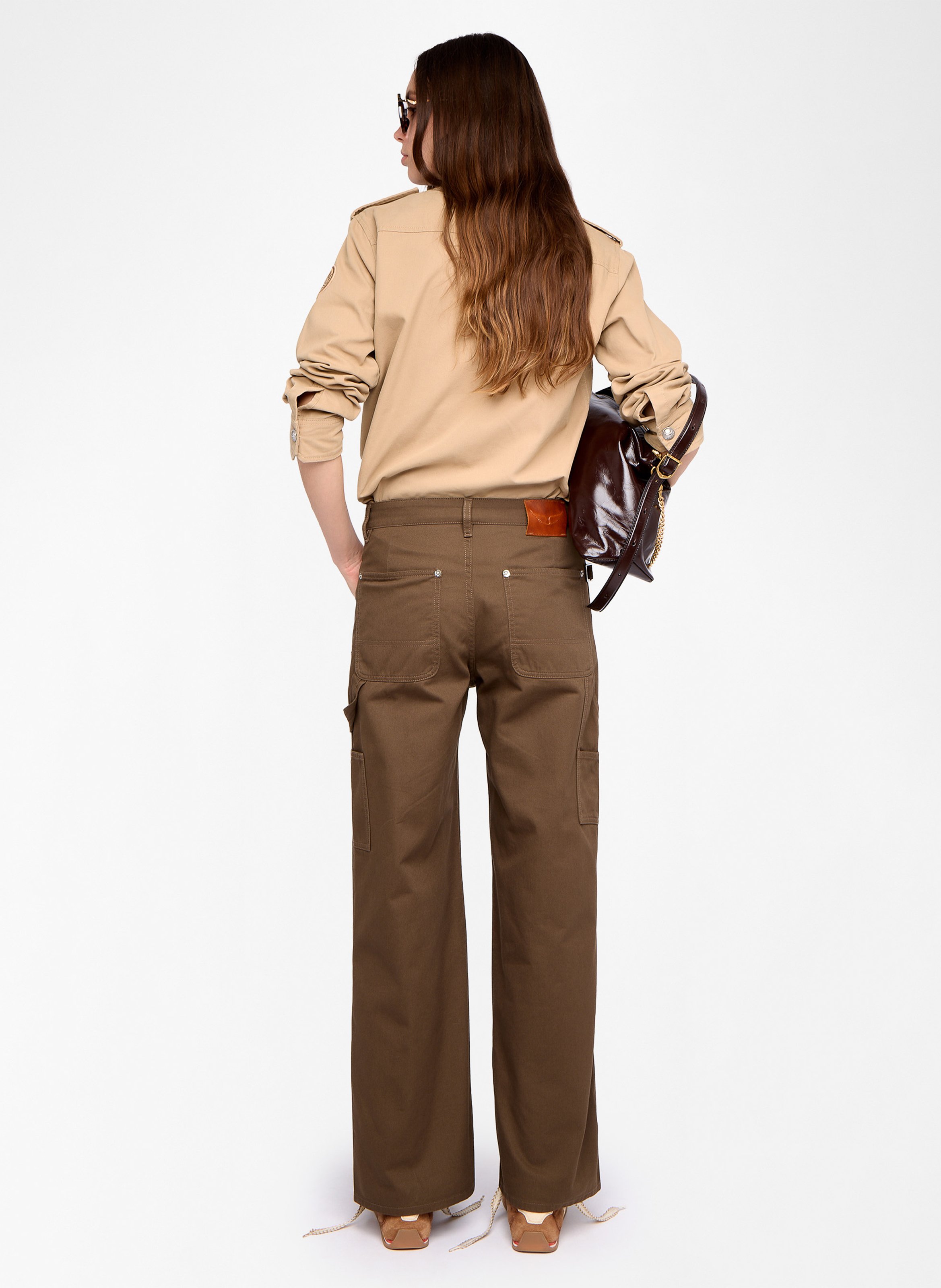 Pantalon droit en coton perya ZADIG&VOLTAIRE Vert