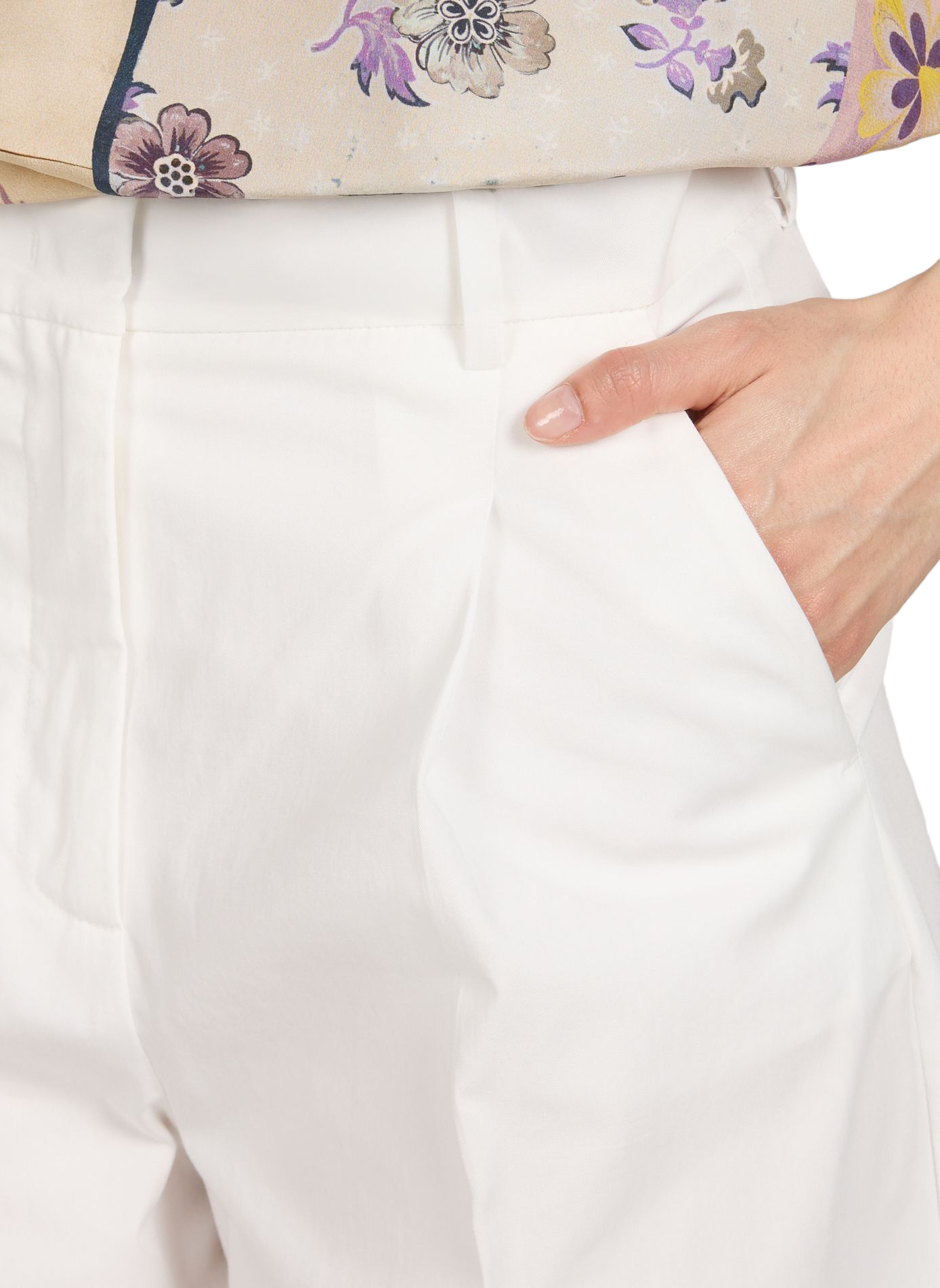 Pantaloni a gamba larga a pince unito MAX MARA WEEK END Bianco