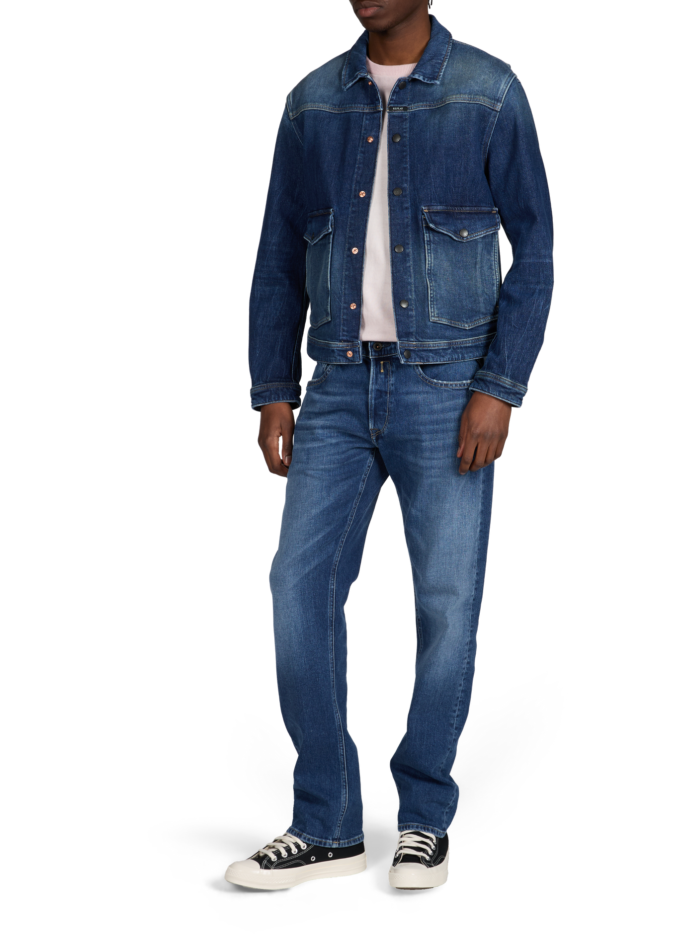 Cotton-blend denim jacket  REPLAY Blue