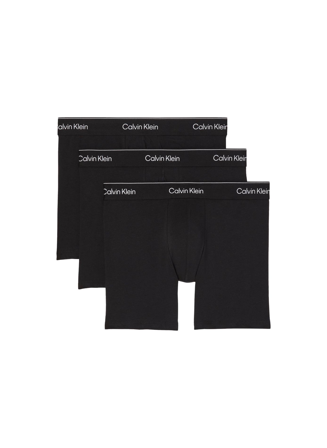 Set of 3 plain boxers in mixed cotton CALVIN KLEIN Black