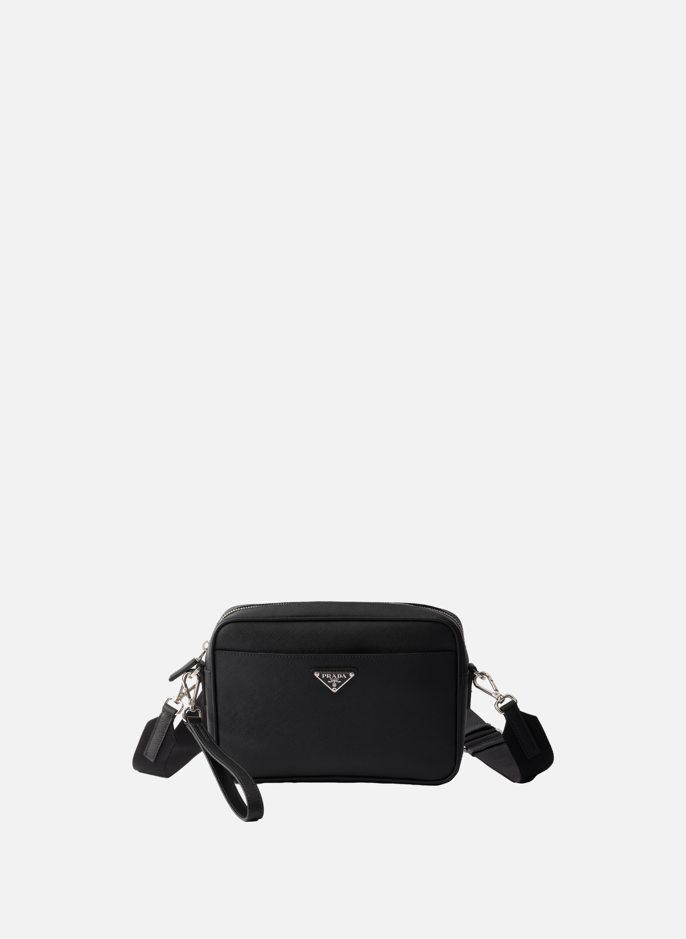 Sac porté épaule en cuir saffiano PRADA Noir