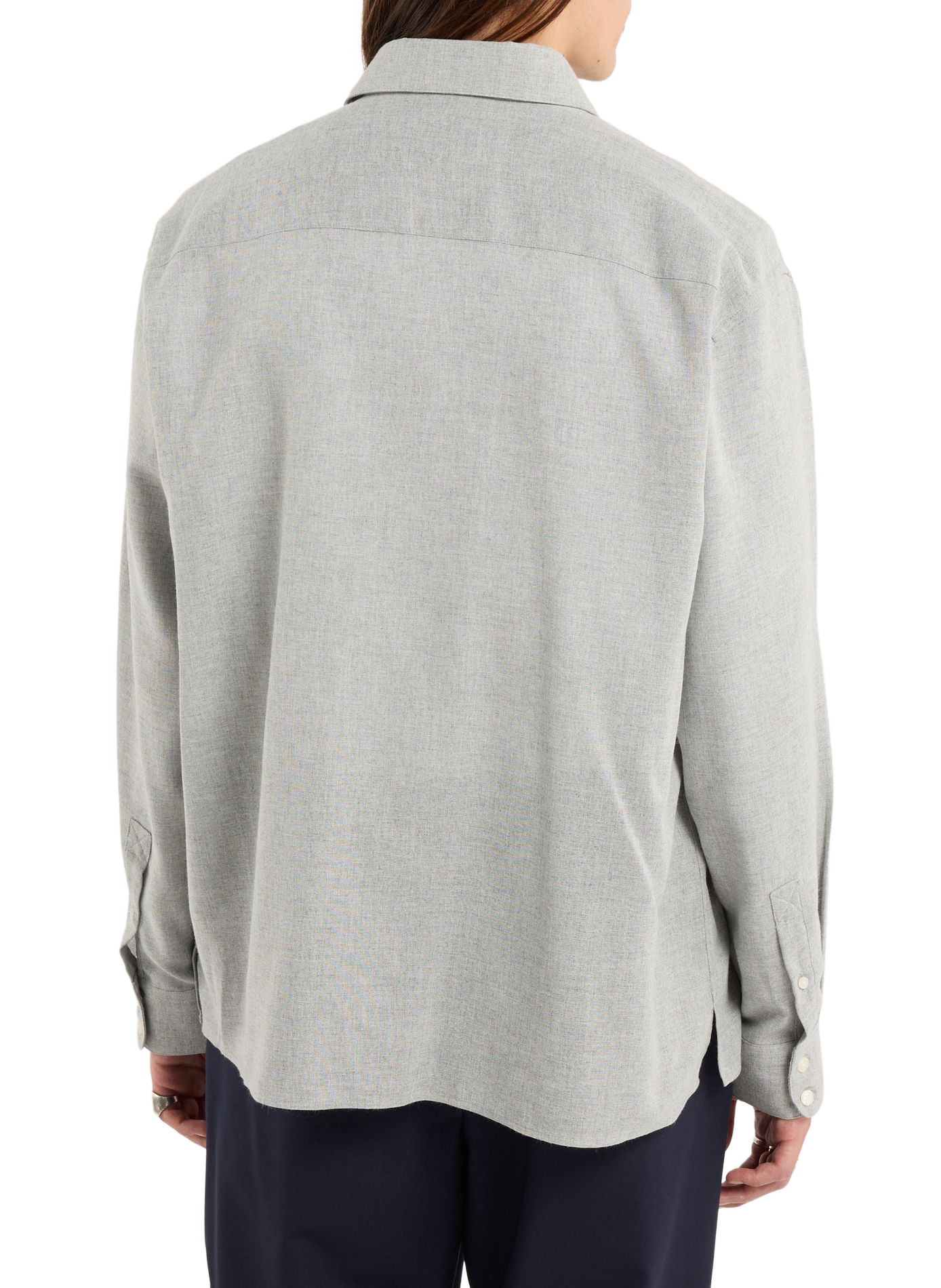 Solid button-down shirt SAISON 1865 Grey