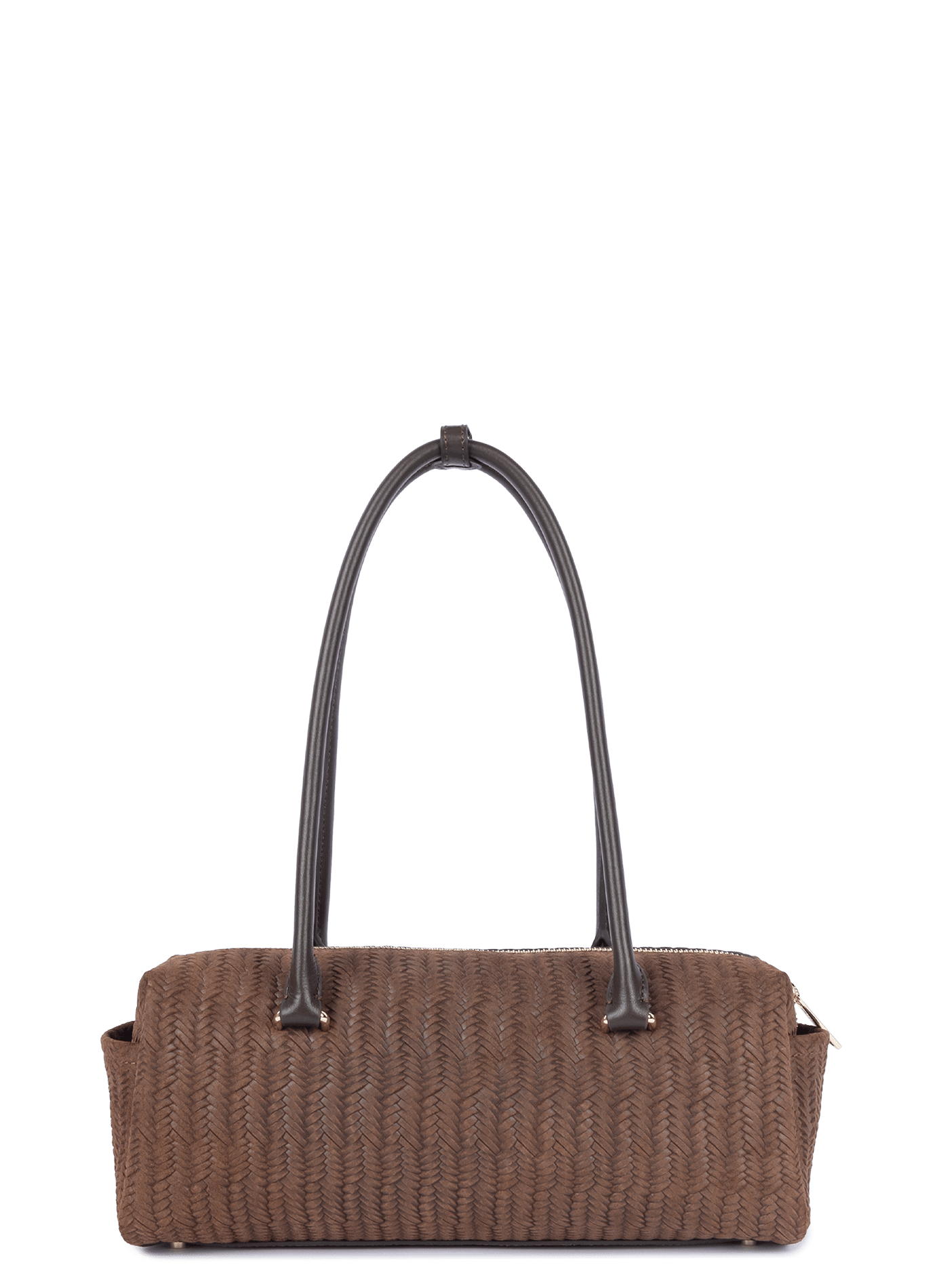 Sac rectangle - tressé cube LANCASTER Marron
