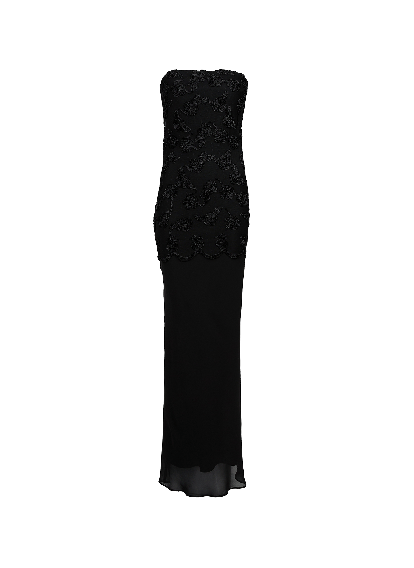 Fitted maxi dress ROTATE Black